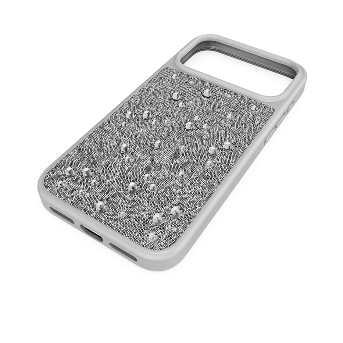 High smartphone case, Flat Back crystals, iPhone® 17 Pro Max, Silver tone by SWAROVSKI