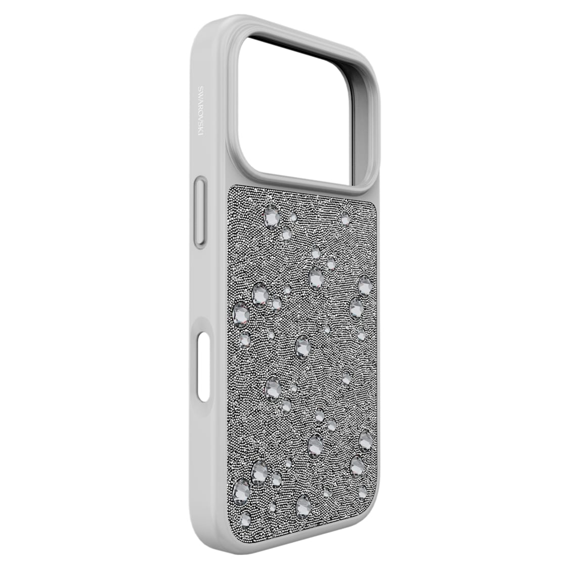 High smartphone case, Flat Back crystals, iPhone® 17 Pro, Silver tone by SWAROVSKI