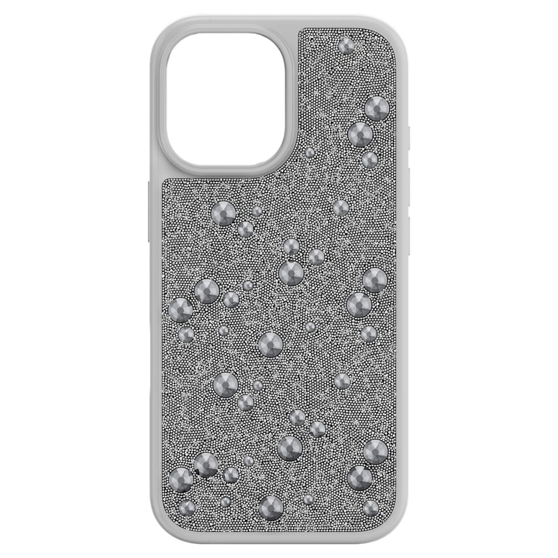 High smartphone case, Flat Back crystals, iPhone® 17, Silver tone by SWAROVSKI