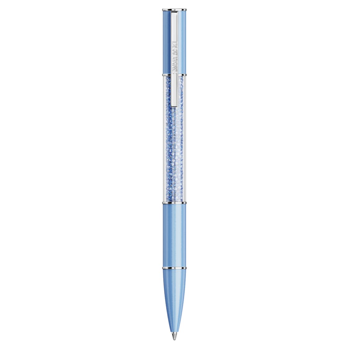 Crystalline ballpoint pen, ReCreated™ crystals, Blue, Blue lacquered, Chrome plated by SWAROVSKI