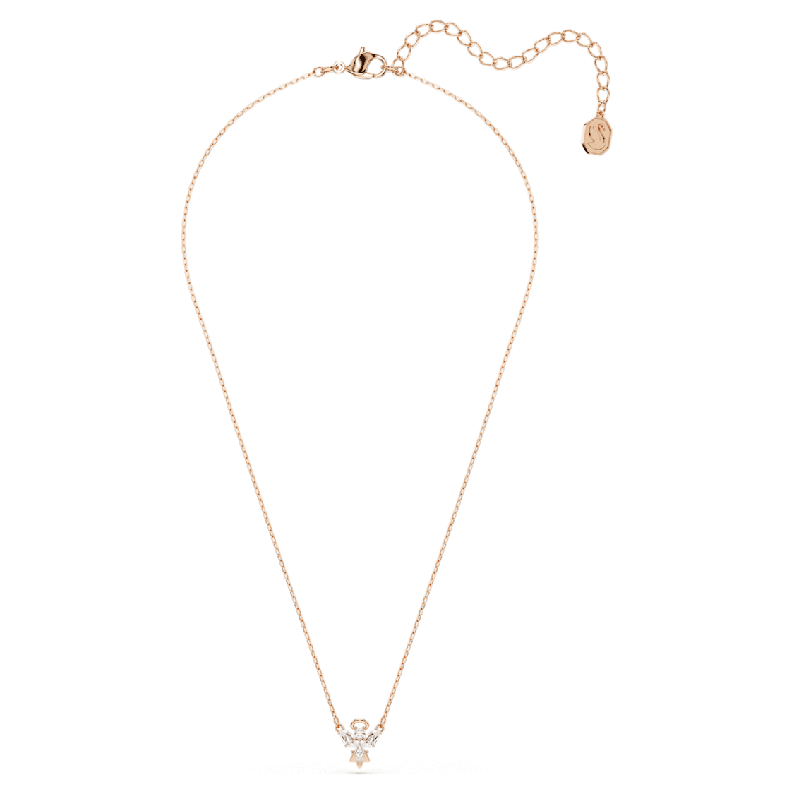 Magic necklace, Angel, White, Rose gold-tone plated by SWAROVSKI