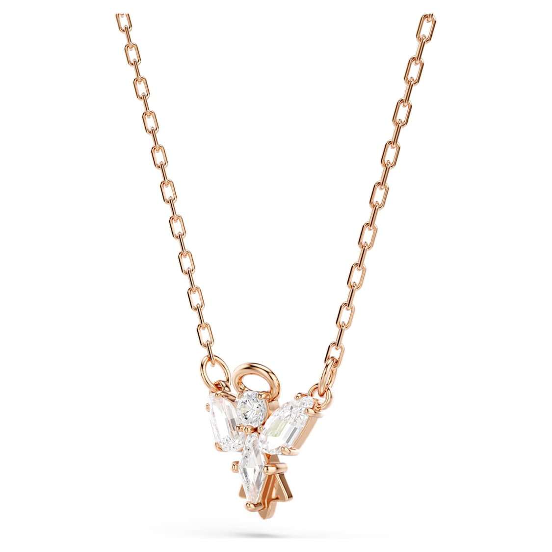 Magic necklace, Angel, White, Rose gold-tone plated by SWAROVSKI