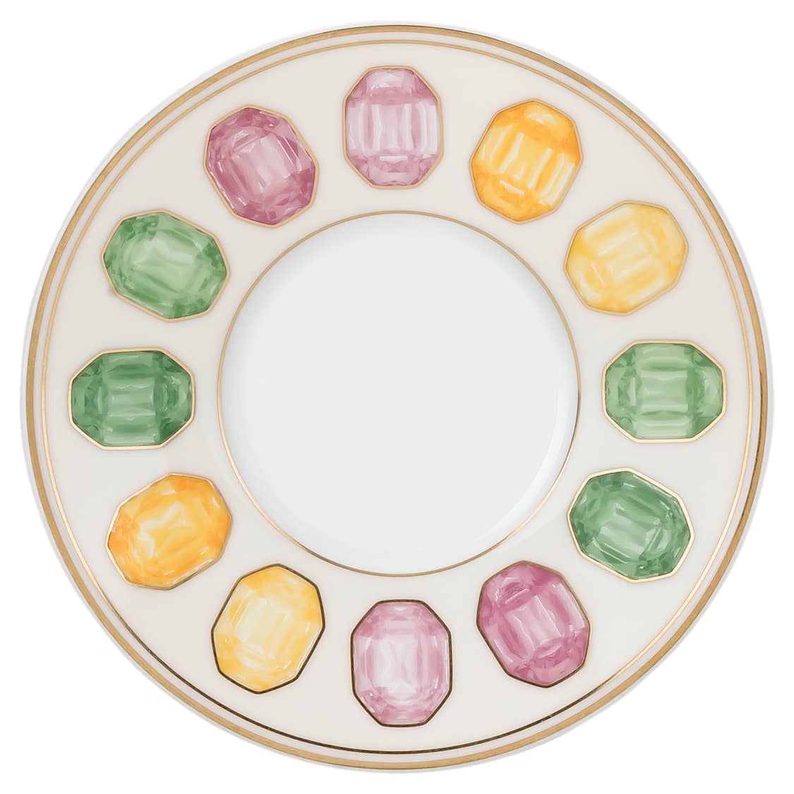 Idyllia espresso cup with saucer, Porcelain, Crystal print motif, Citron, Multicolored by SWAROVSKI