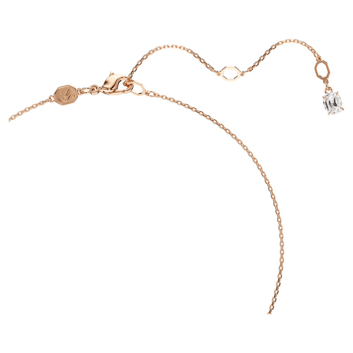 Symbolica pendant, Round cut, Pavé, Horseshoe, Red, Rose gold-tone plated by SWAROVSKI