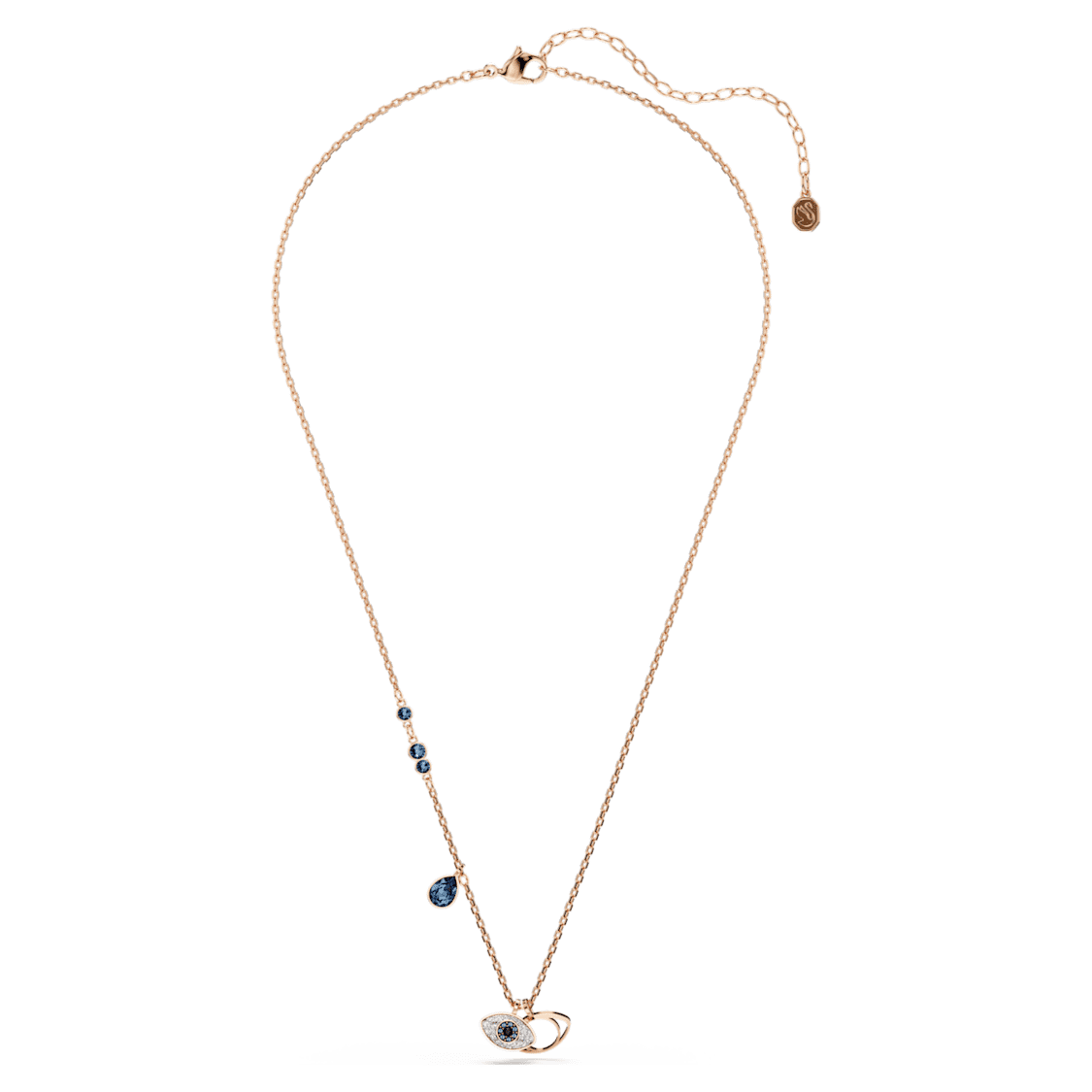 Symbolica pendant, Eye, Multicoloured, Rose gold-tone plated by SWAROVSKI