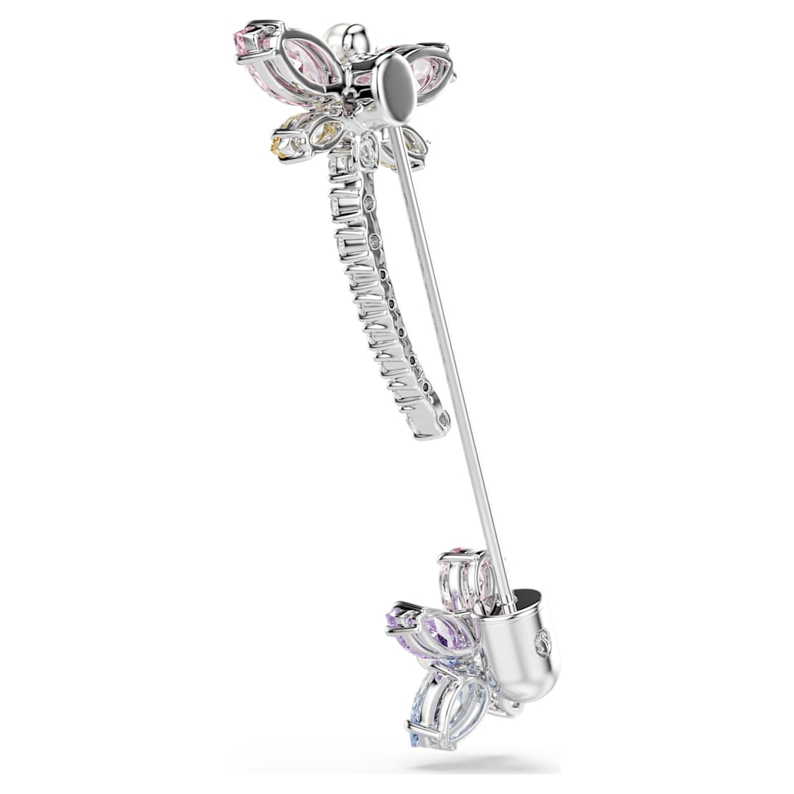 Ariana Grande x Swarovski brooch, Mixed cuts, Dragonfly, Multicoloured, Rhodium plated by SWAROVSKI