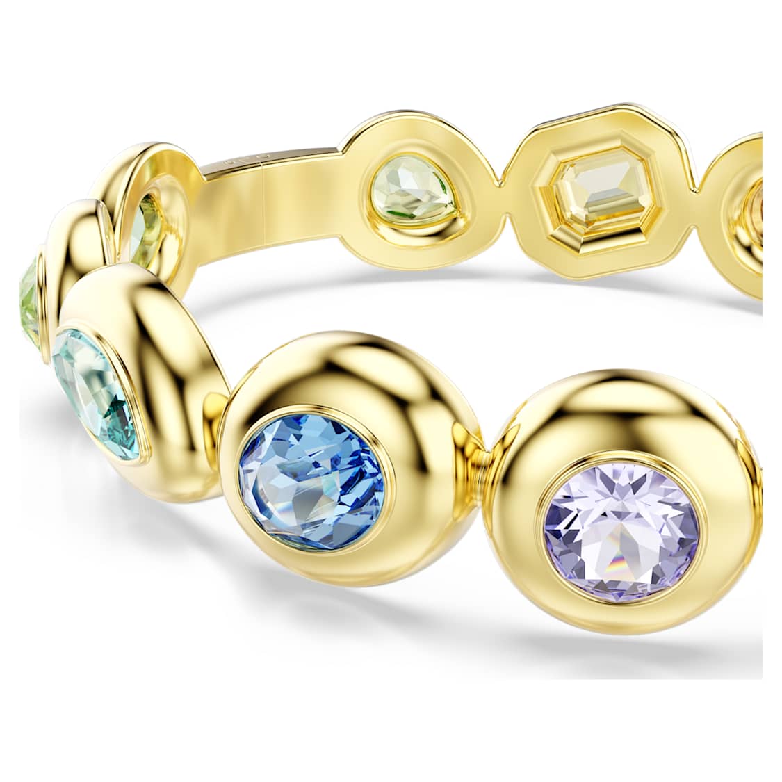 Gema bangle, Mixed cuts, Multicolored, 18K gold finish - Swarovski, 5737447