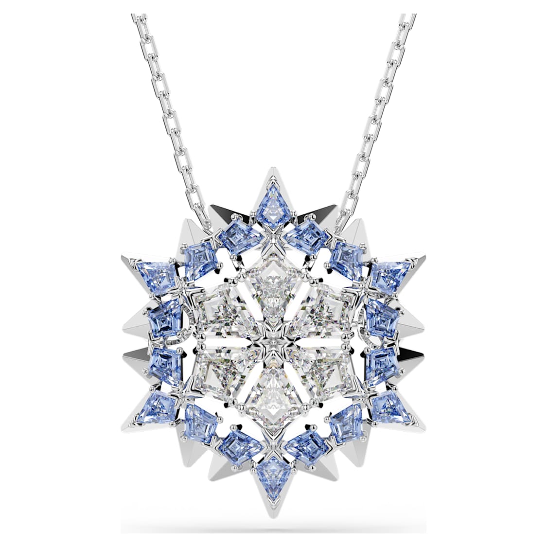 Wisiorek i broszka Magic, Płatek śniegu, Niebieskie, Powłoka z rodu - Swarovski, 5737619