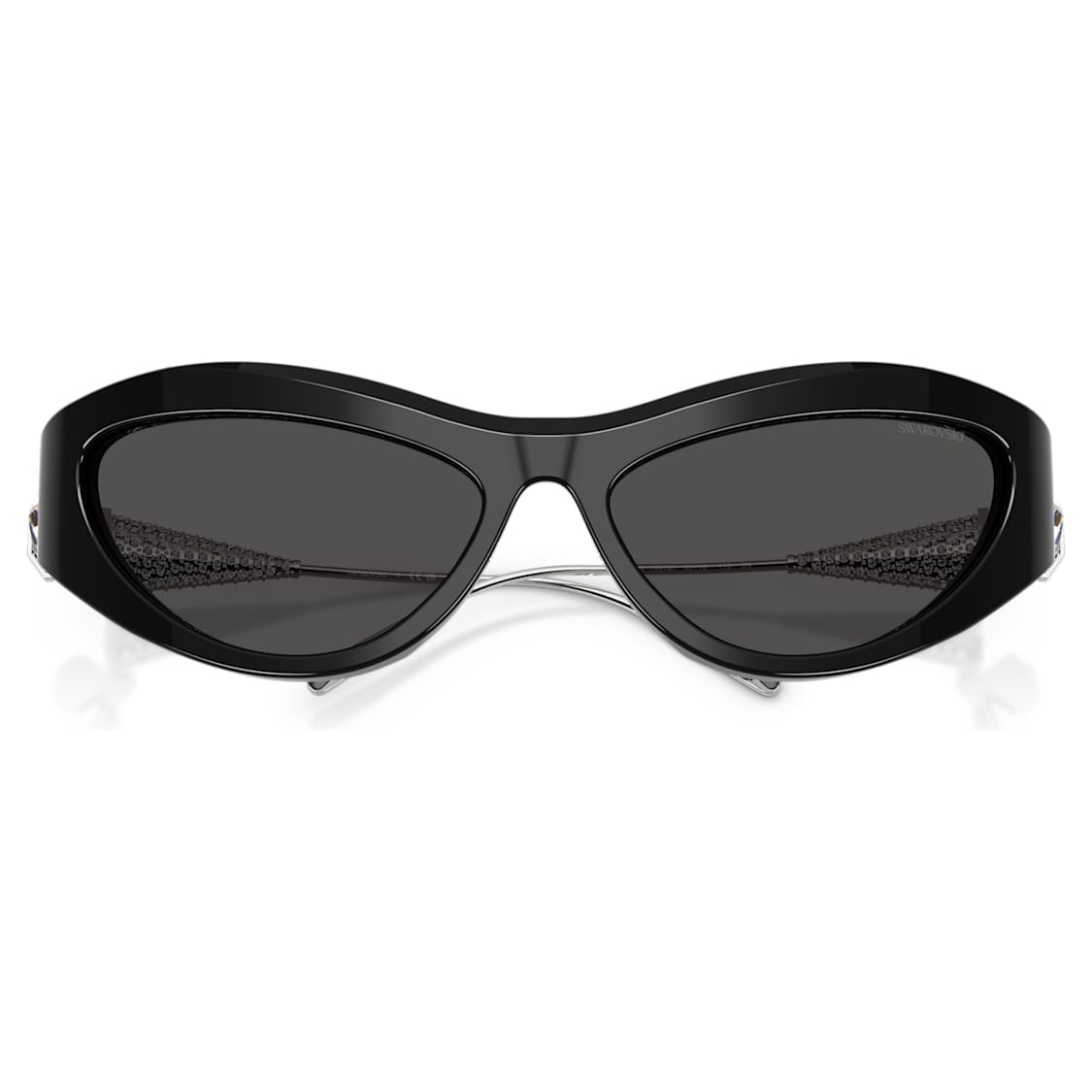 Sunglasses, Cat-Eye shape, SK6046, Black by SWAROVSKI