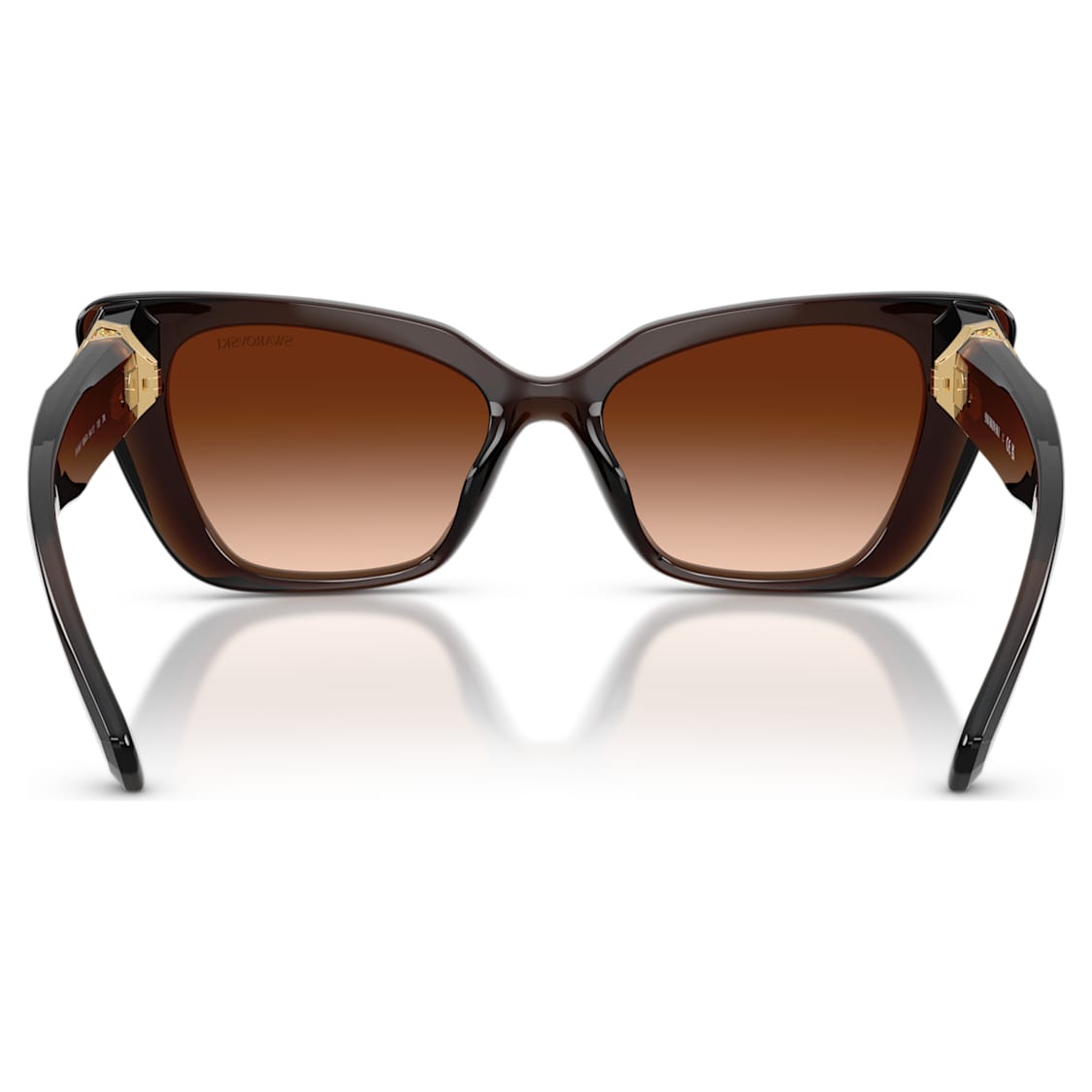 Sunglasses, Cat-Eye shape, SK6047, Dark brown by SWAROVSKI