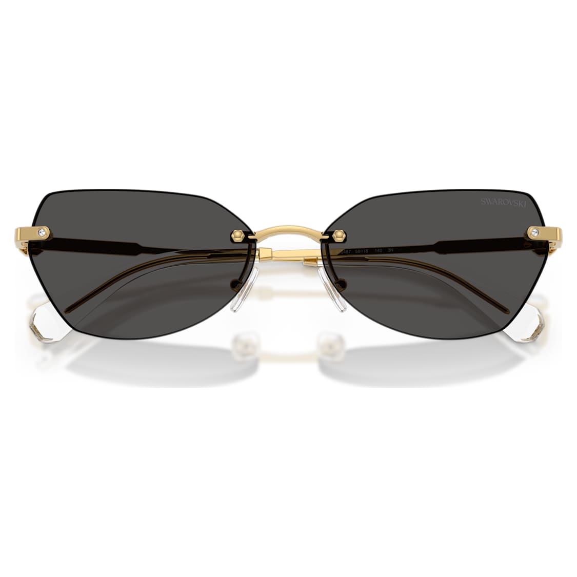 Sunglasses, Pillow shape, SK7038, Gold tone by SWAROVSKI