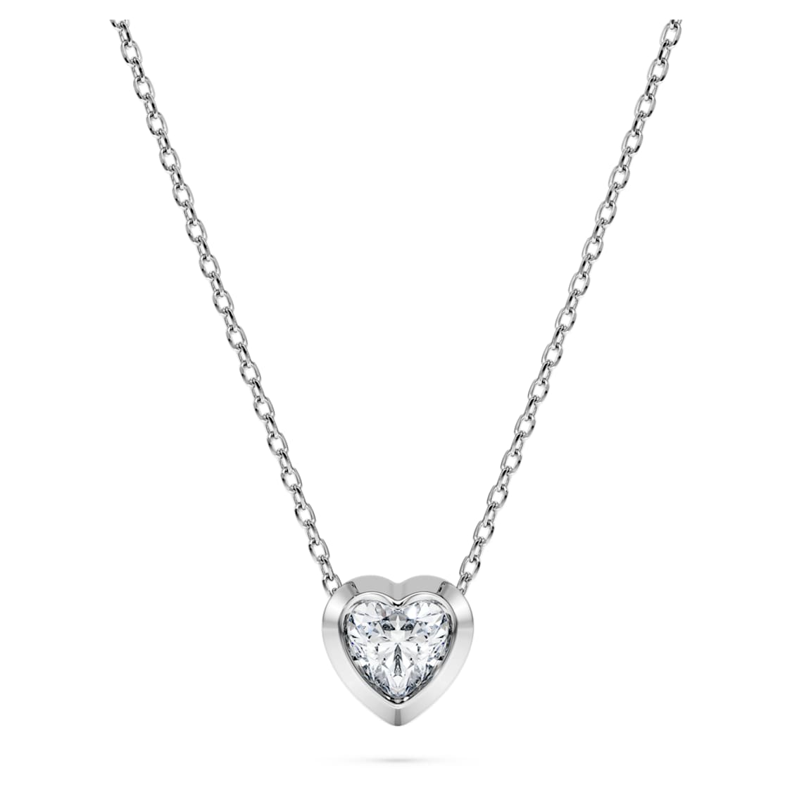 Eternity pendant, Lab-grown diamonds 0.5 ct tw, Heart shape, Sterling silver by SWAROVSKI