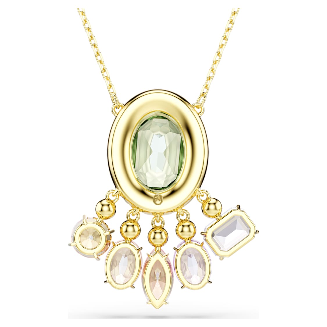 Gema pendant, Mixed cuts, Dangling crystals, Multicoloured, Gold-tone plated by SWAROVSKI