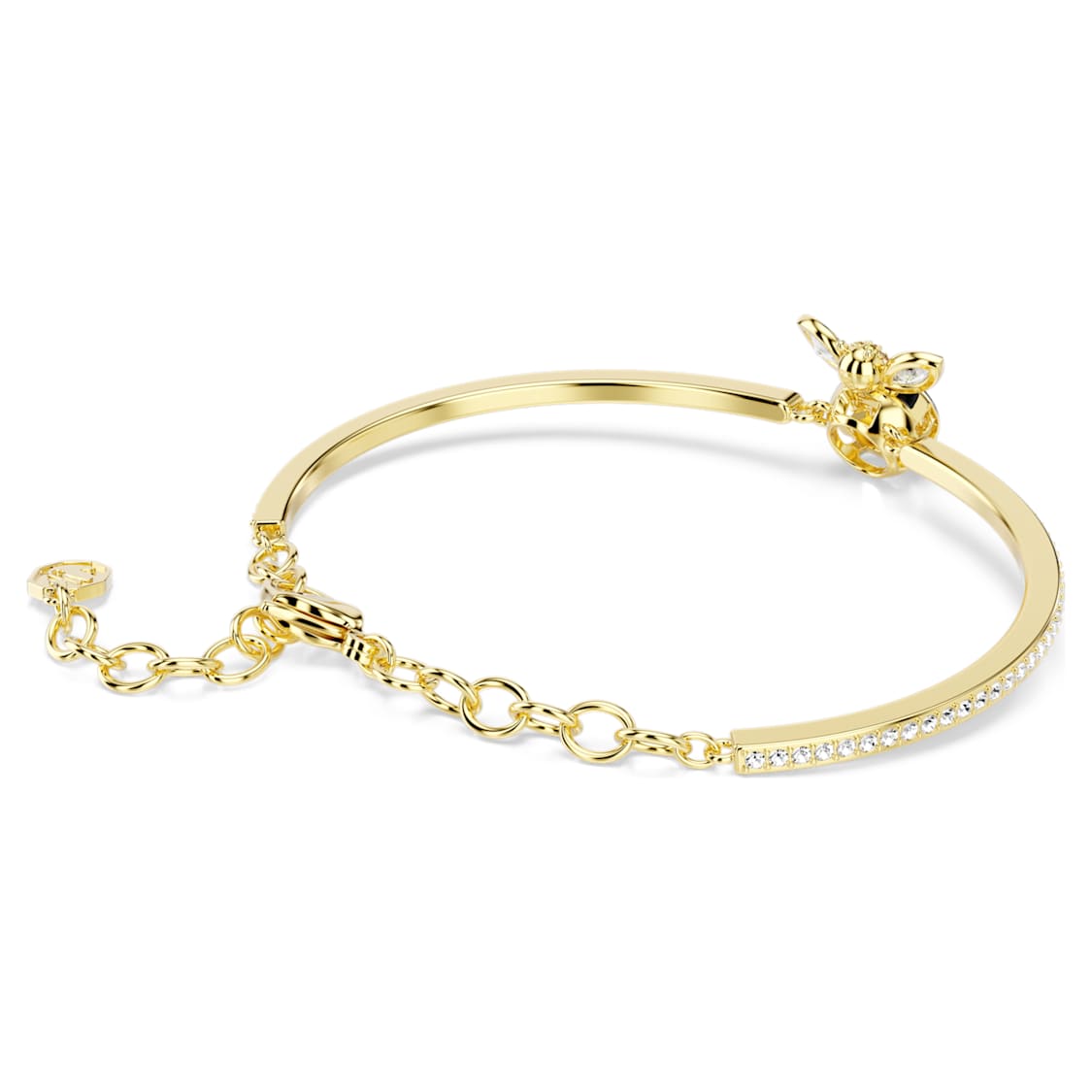 Idyllia bangle, Mixed cuts, Bee, Multicoloured, Gold-tone plated by SWAROVSKI