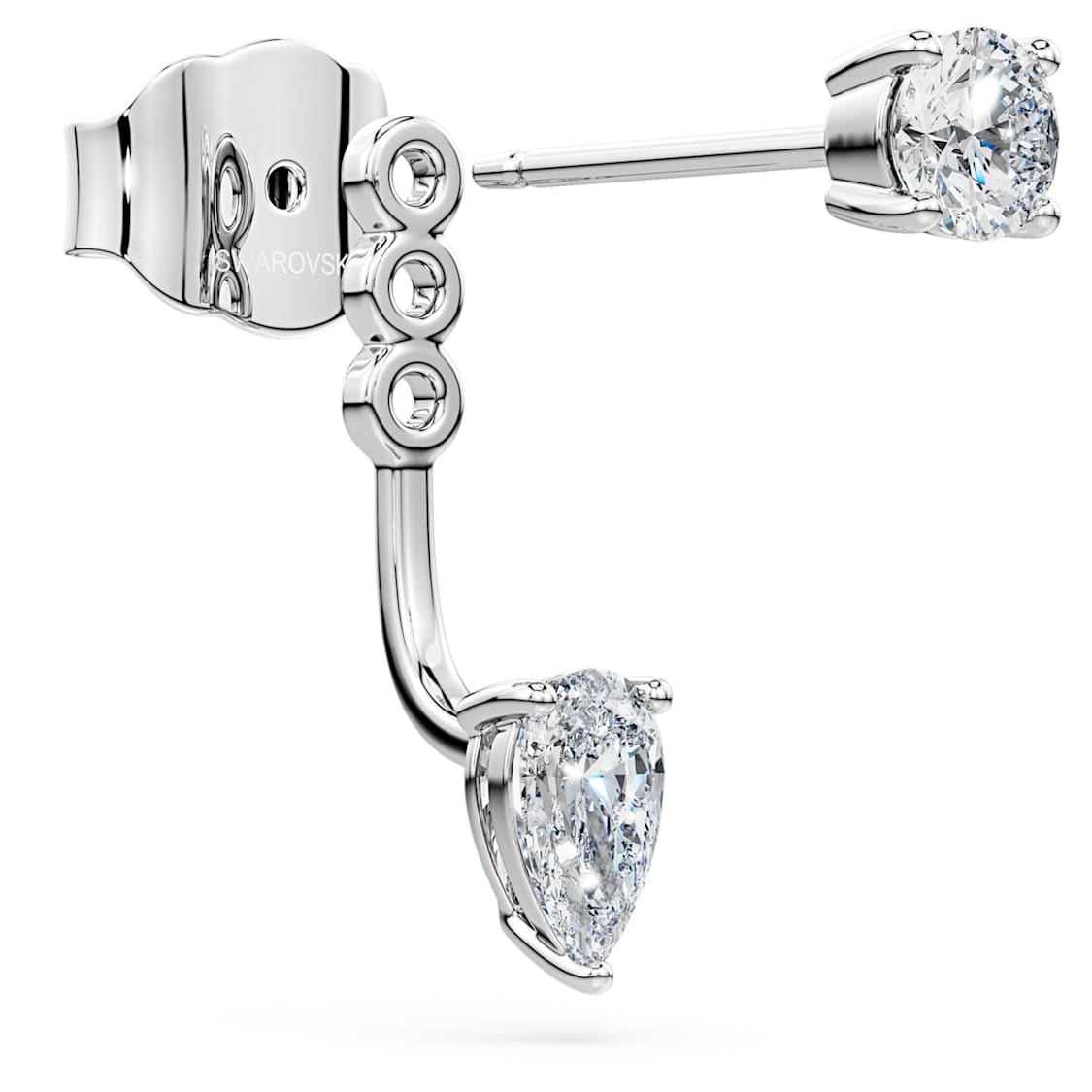 Galaxy earring jackets, Lab-grown diamonds 0.82 ct tw, Mixed shapes, Sterling silver by SWAROVSKI
