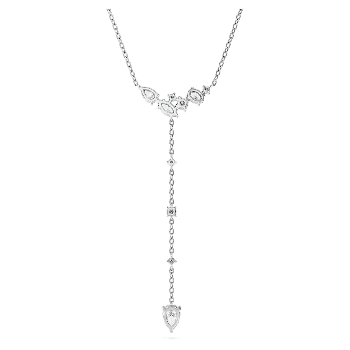 Galaxy Y necklace, Lab-grown diamonds 0.7 ct tw, Mixed shapes, Sterling silver by SWAROVSKI