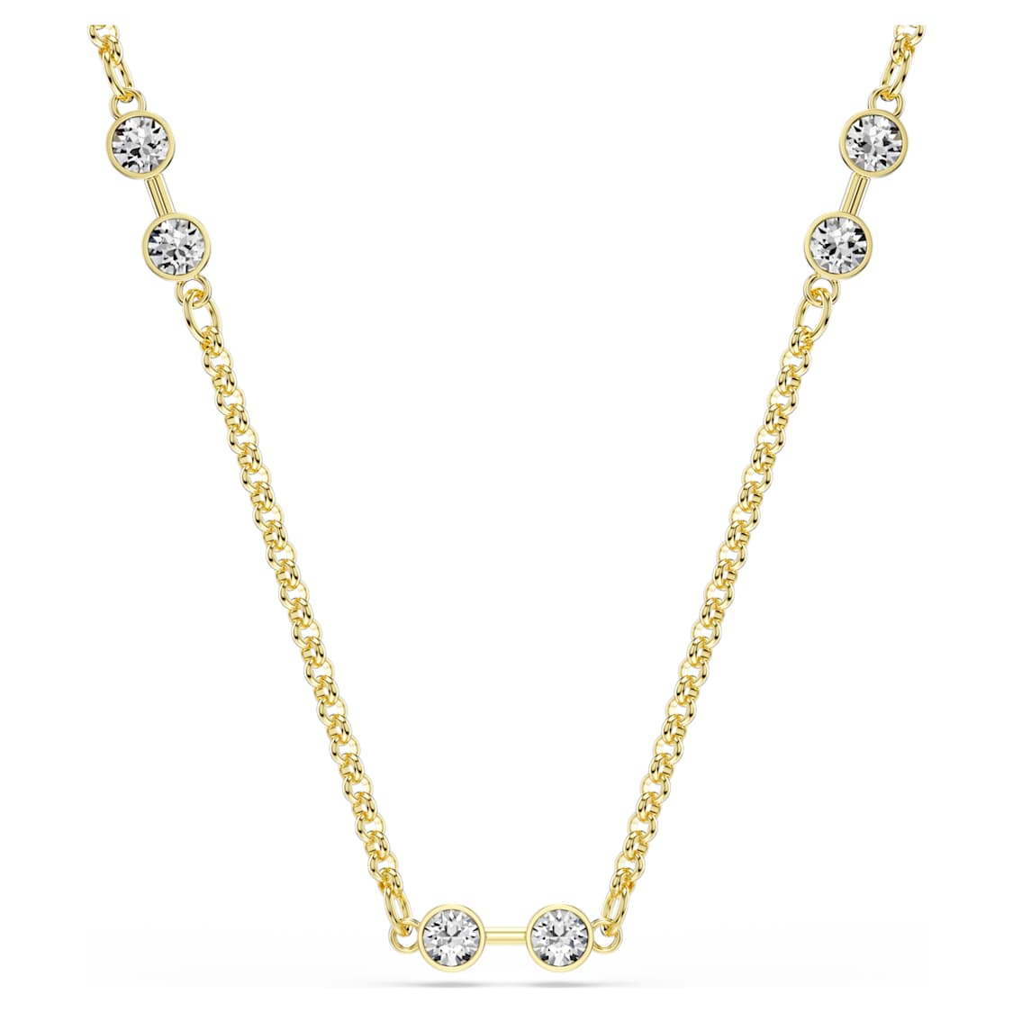Swarovski Remix necklace, Round cut, White, Gold-tone plated by SWAROVSKI