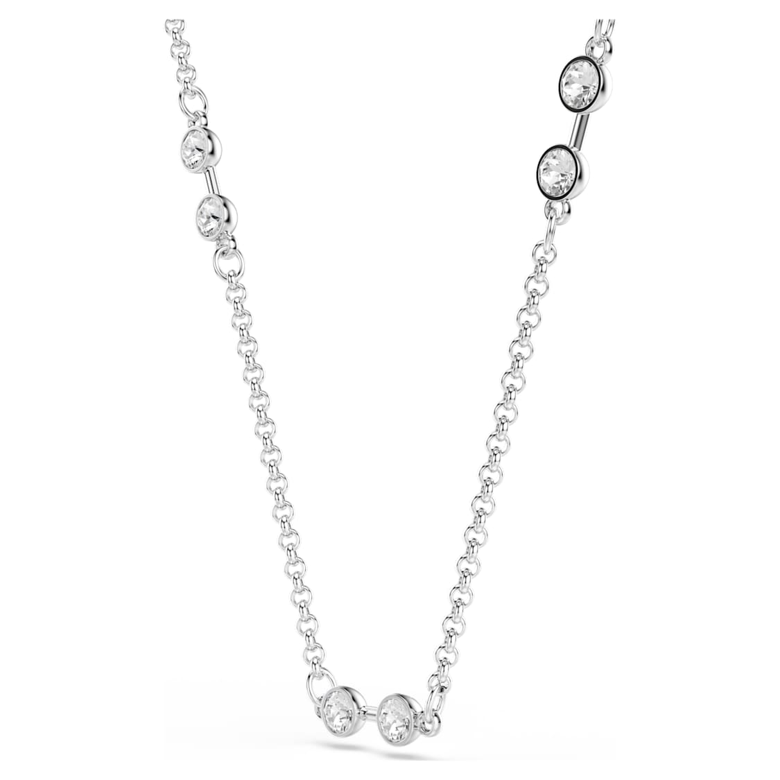 Swarovski Remix necklace, Round cut, White, Rhodium plated by SWAROVSKI