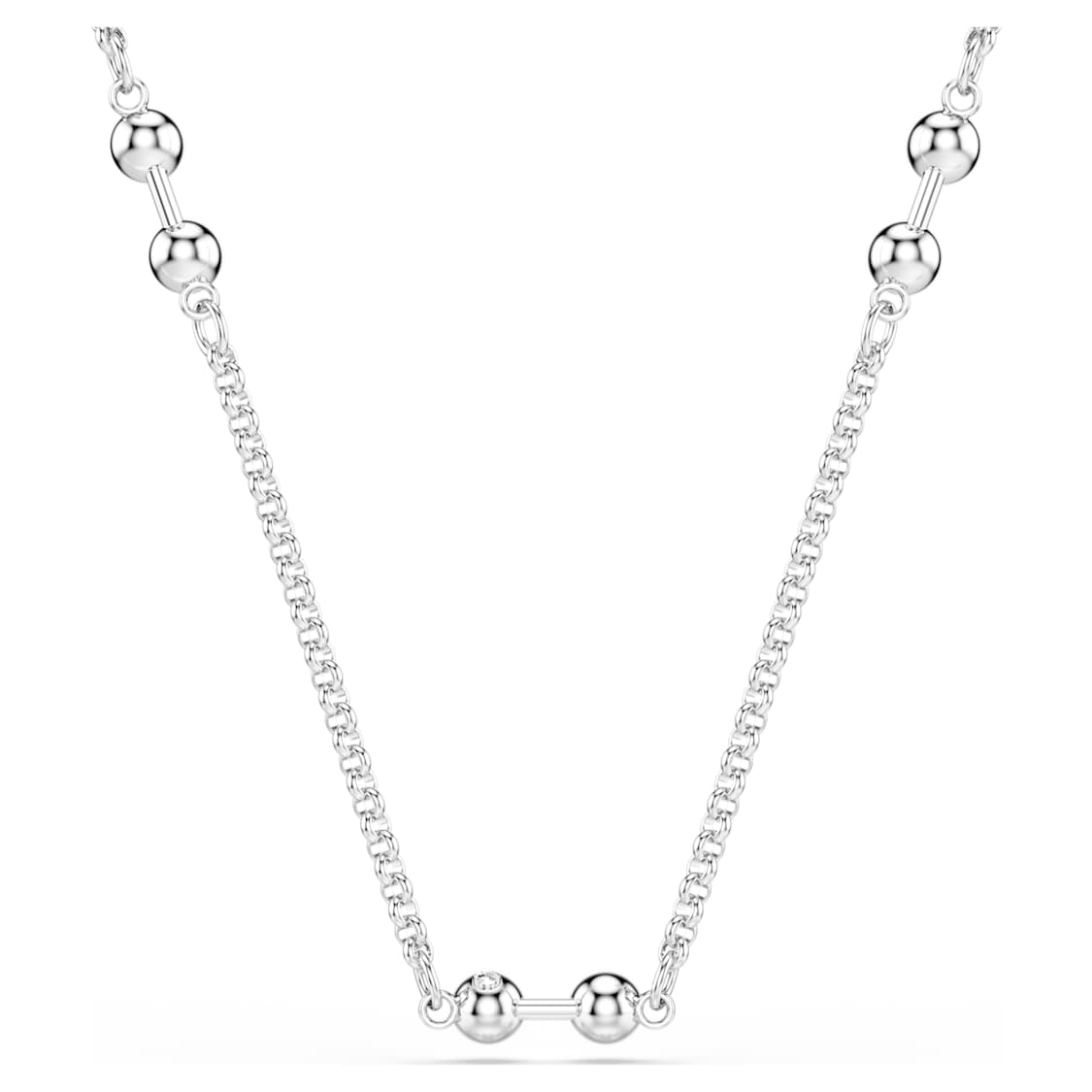 Swarovski Remix necklace, Round cut, White, Rhodium plated by SWAROVSKI