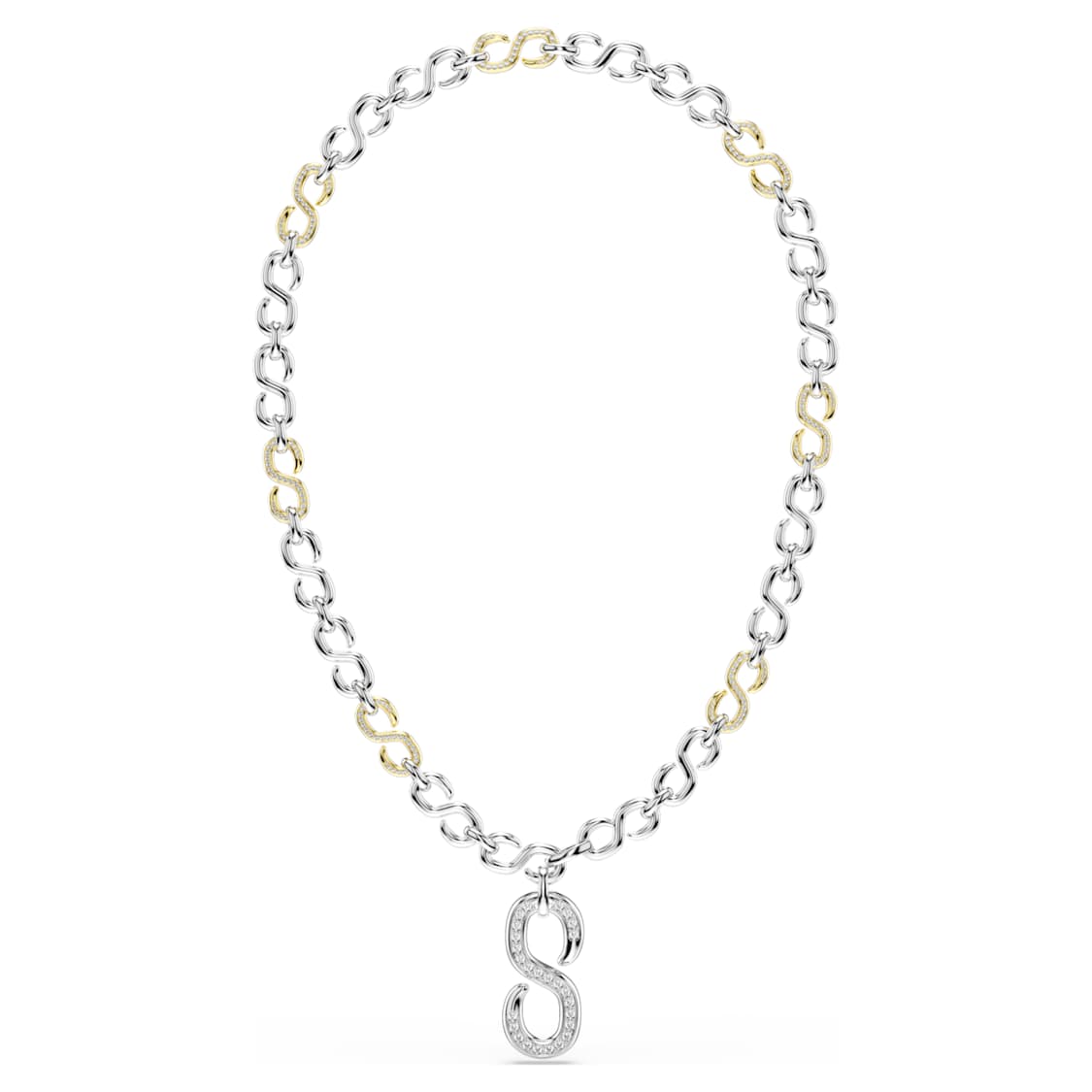 Dextera strandage, Round cut, White, Mixed metal finish by SWAROVSKI