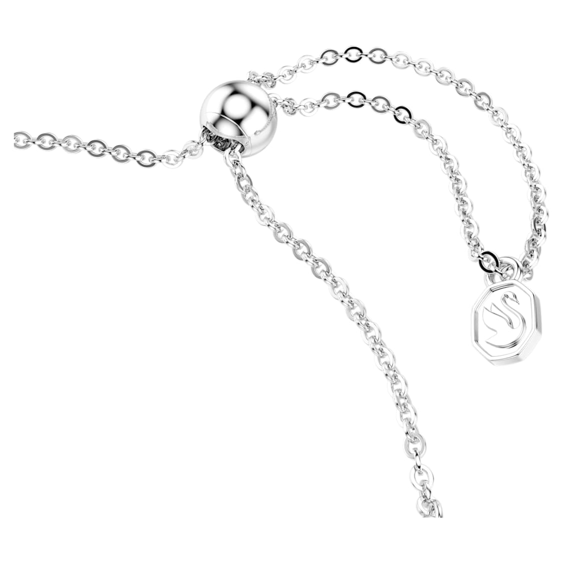 Dextera bracelet, Round cut, White, Stainless steel by SWAROVSKI