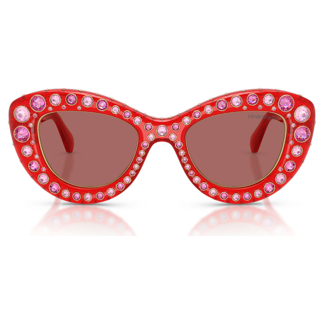 Sunglasses, Cat-Eye shape, SK6060, Red by SWAROVSKI