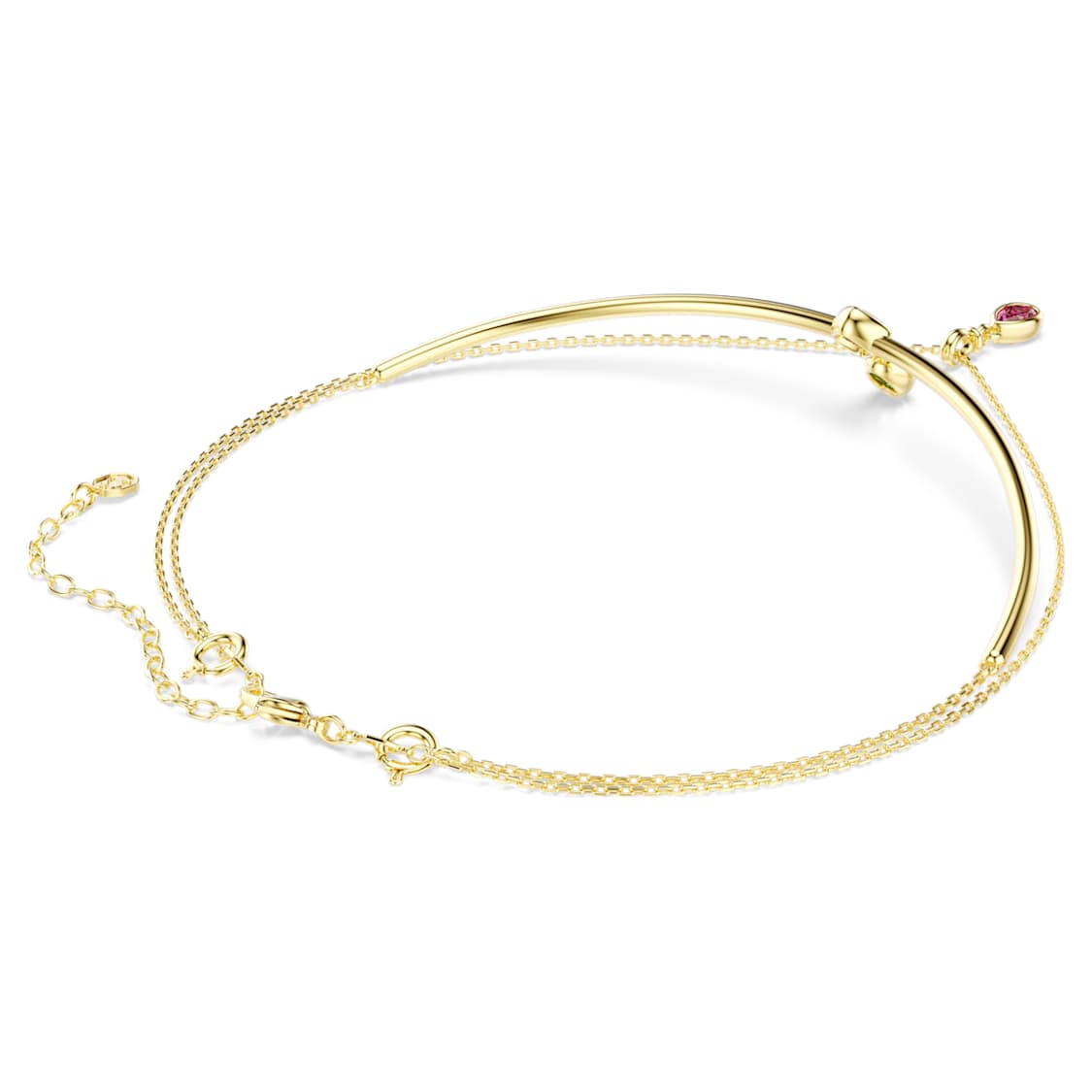 Imber többrétegű nyaklánc, Vegyes metszés, Többszínű, 18 kt-os aranybevonat - Swarovski, 5753273
