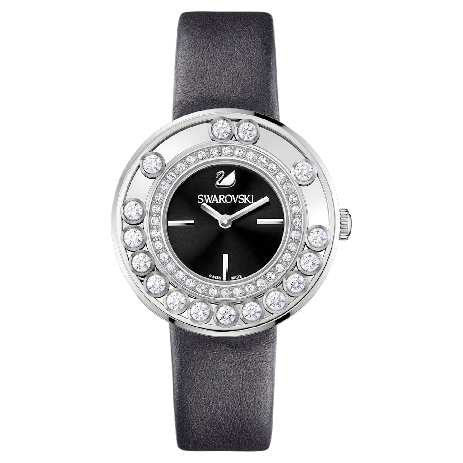 Lovely Crystals Anthracite Watch