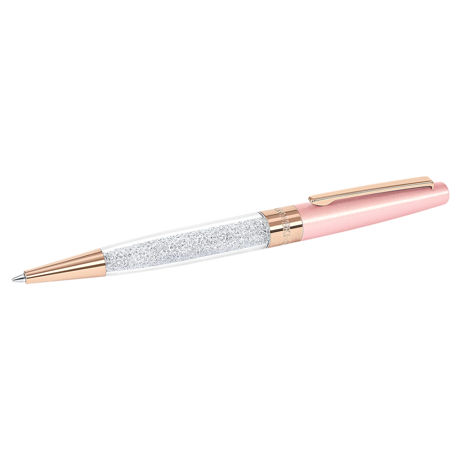 unpaid Typical fascism Crystalline Stardust Ballpoint Pen, Pink Rose Gold Plated | Swarovski.com