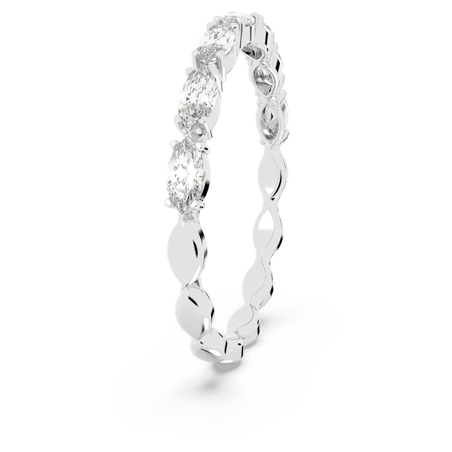 Vittore ring, Marquise cut, White, Rhodium plated | Swarovski.com