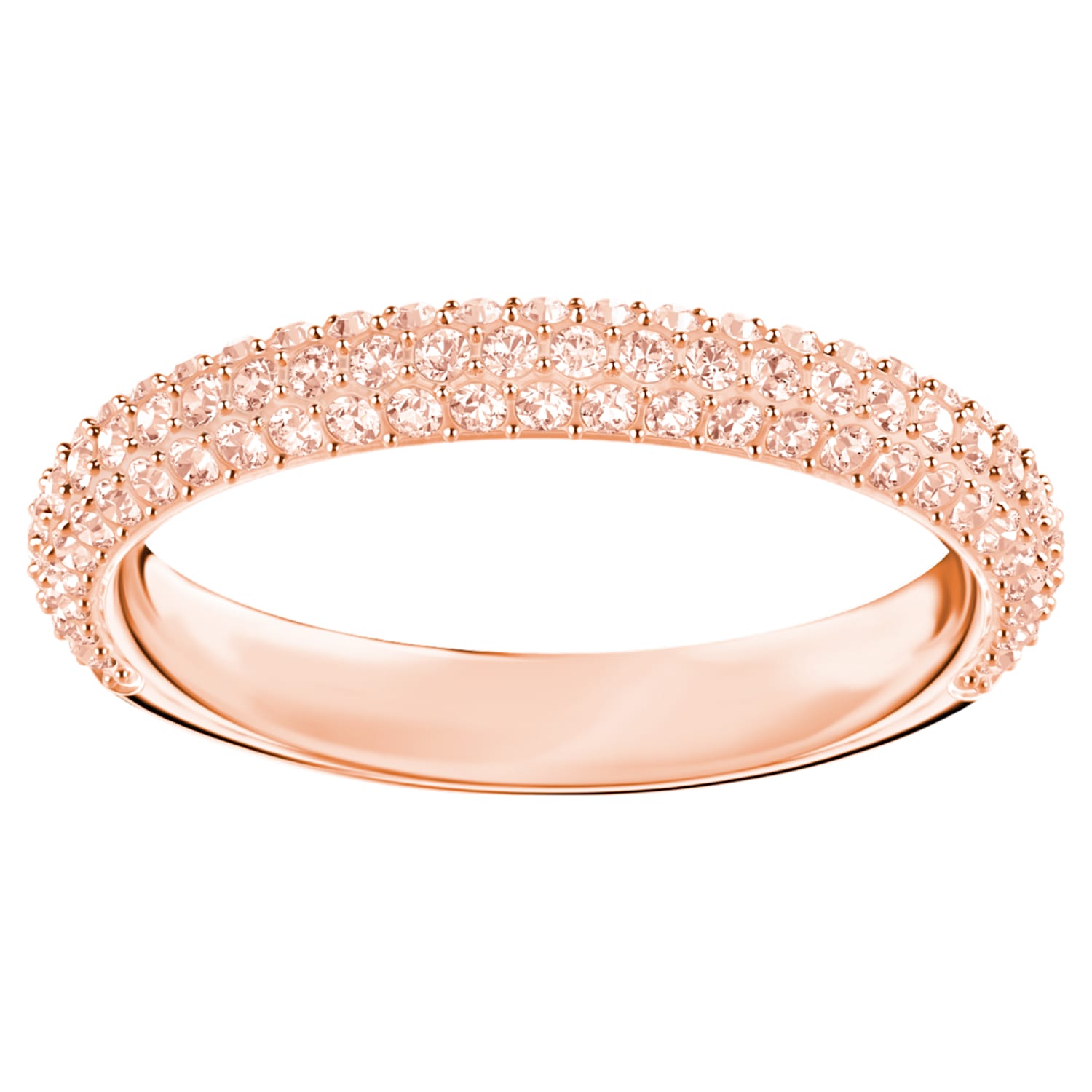 Stone ring, gold tone, Rose gold-tone plated