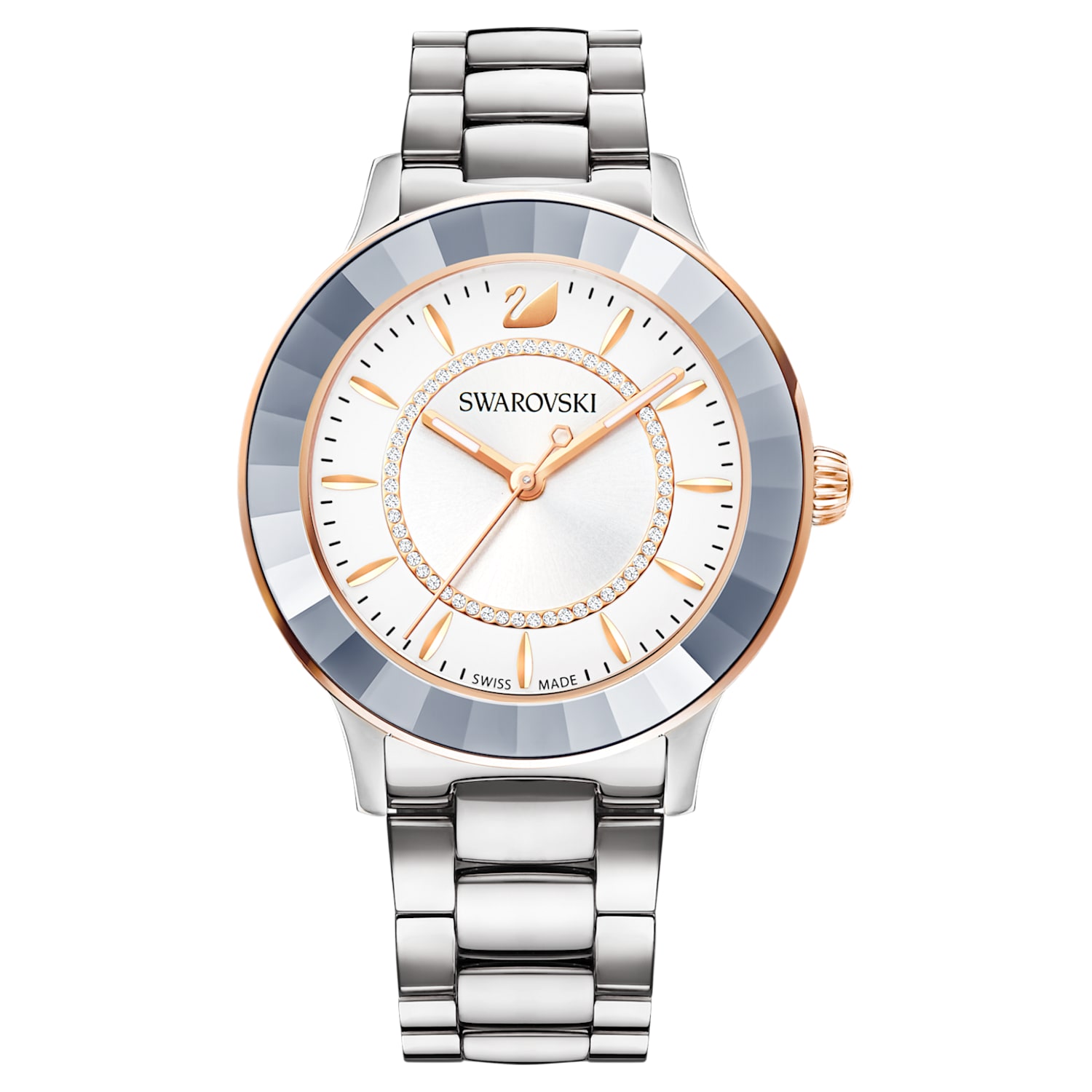 Montre Octea Lux, Bracelet en métal, acier inoxydable | Swarovski.com