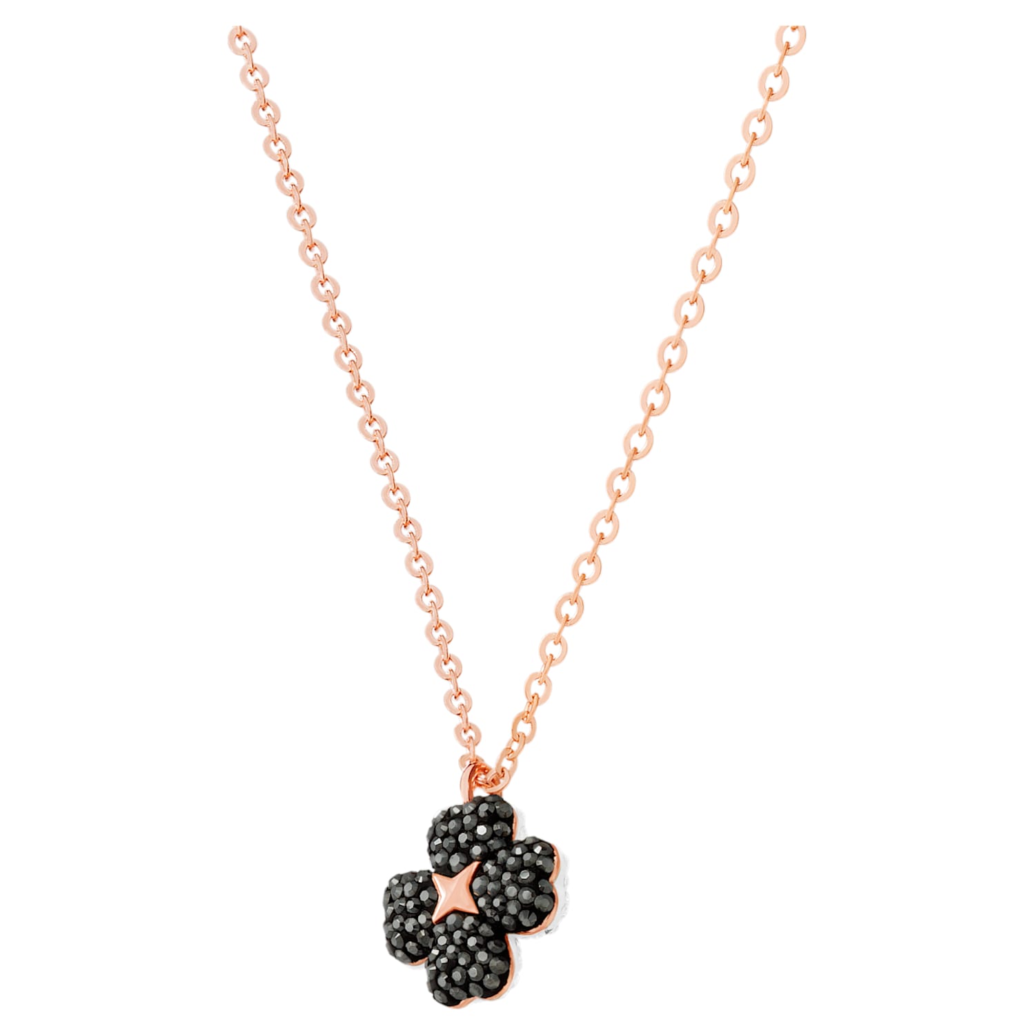 Black and flower necklace