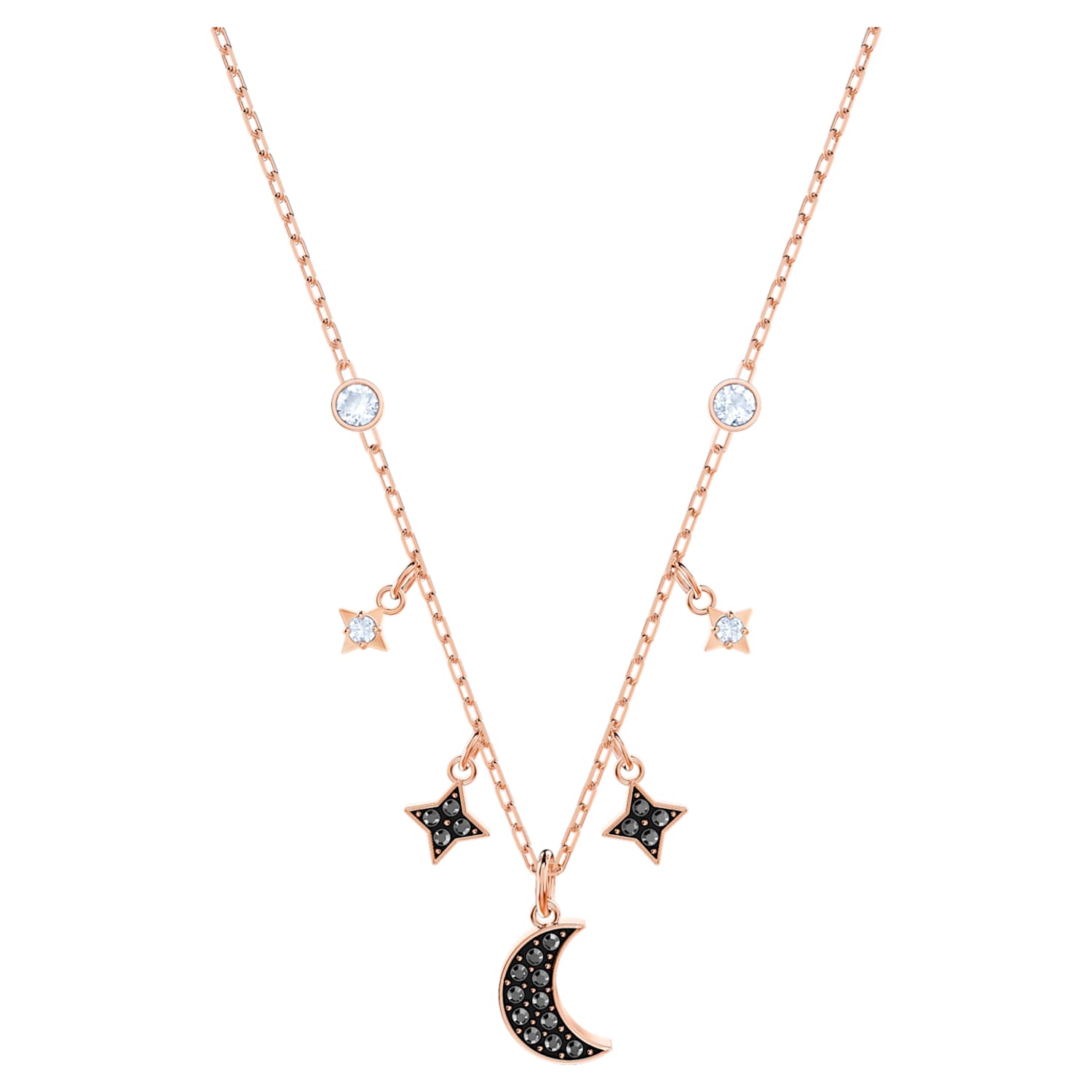 Rose gold moon and star necklace Clearance