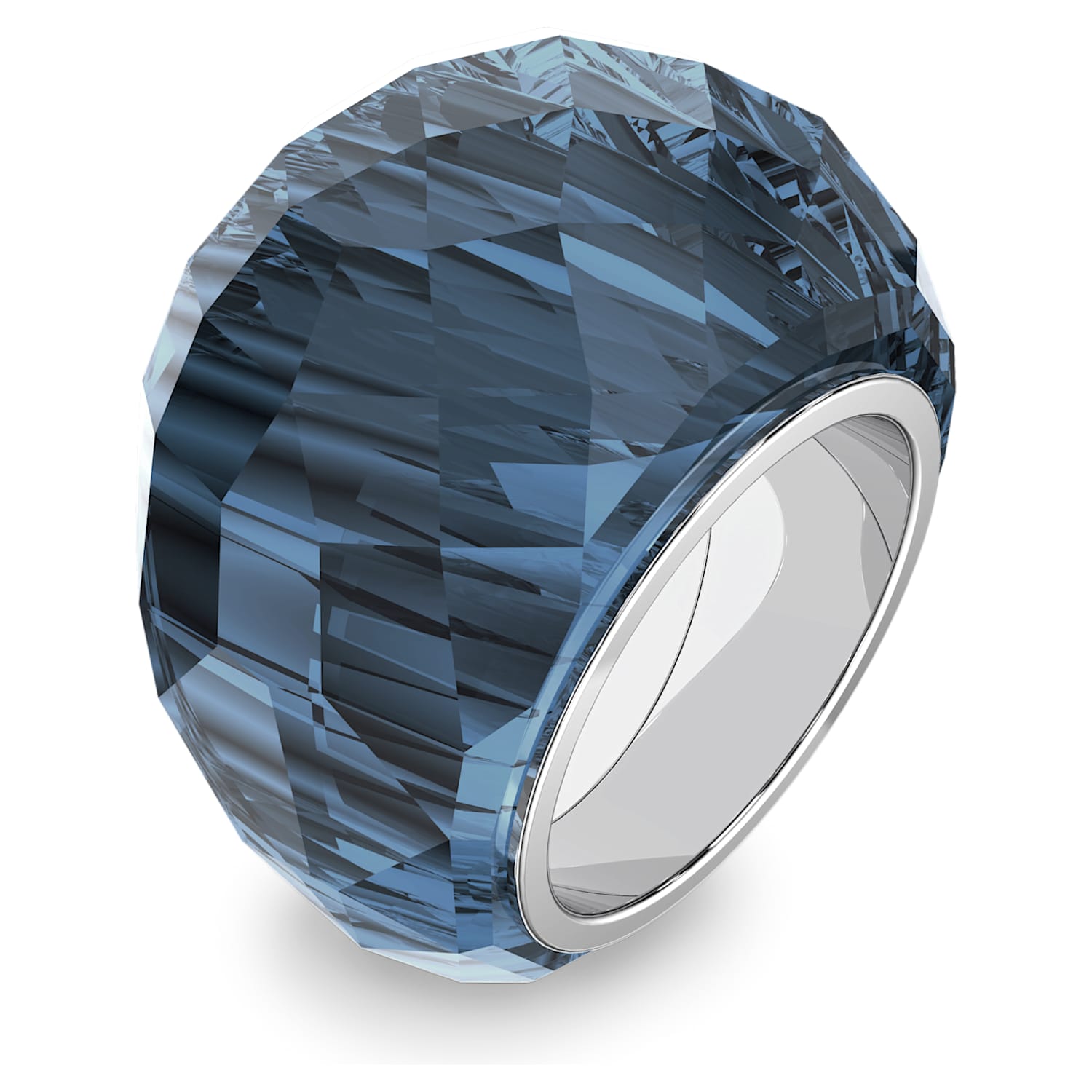 Hechting haai bank Nirvana ring, Blue, Stainless steel | Swarovski