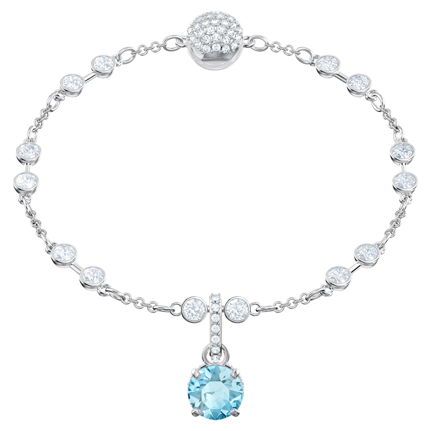 Swarovski Remix Collection Charm, March, Aqua, Rhodium plated Swarovski Remix Collection Charm, March, Aqua, Rhodium plated