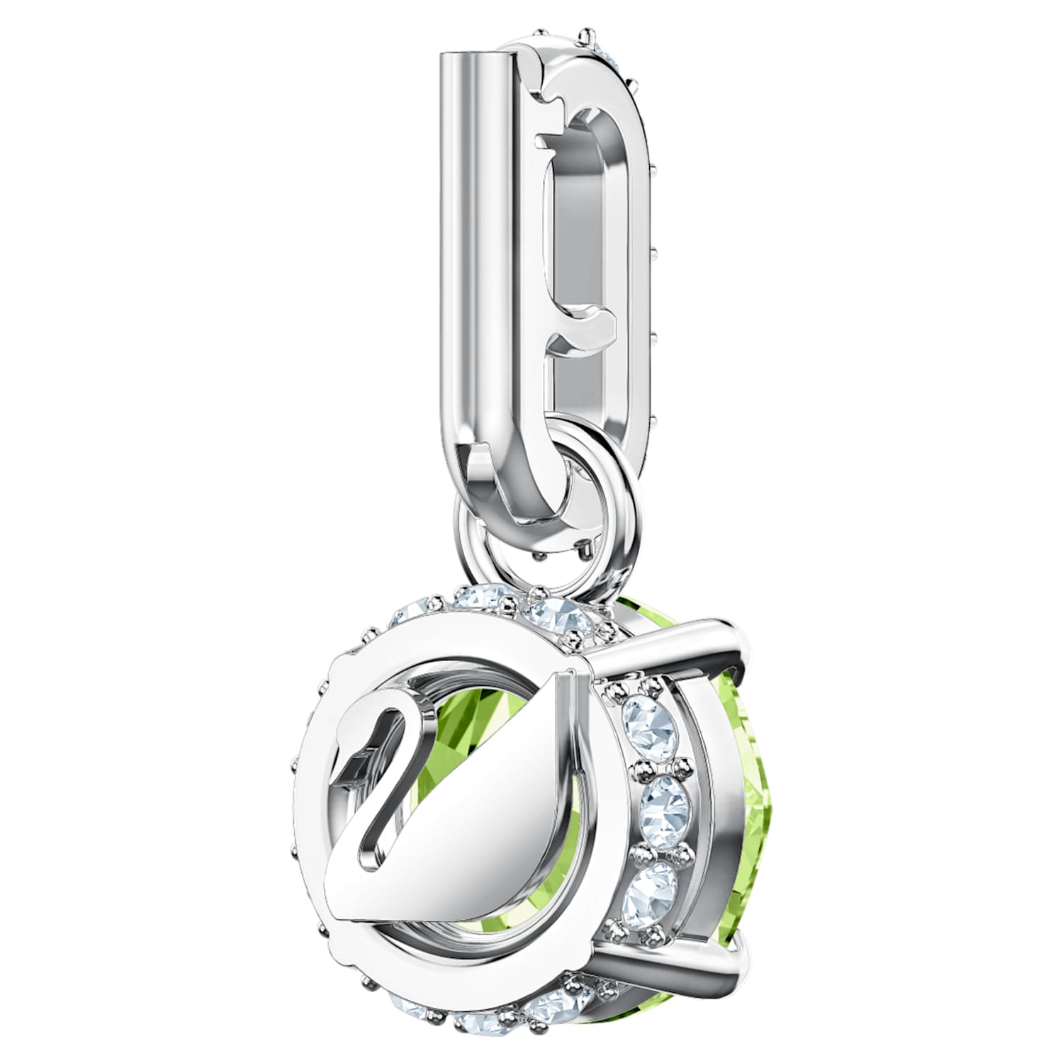 Swarovski Remix Collection Charm, August, Light Green, Rhodium plated |  Swarovski.com