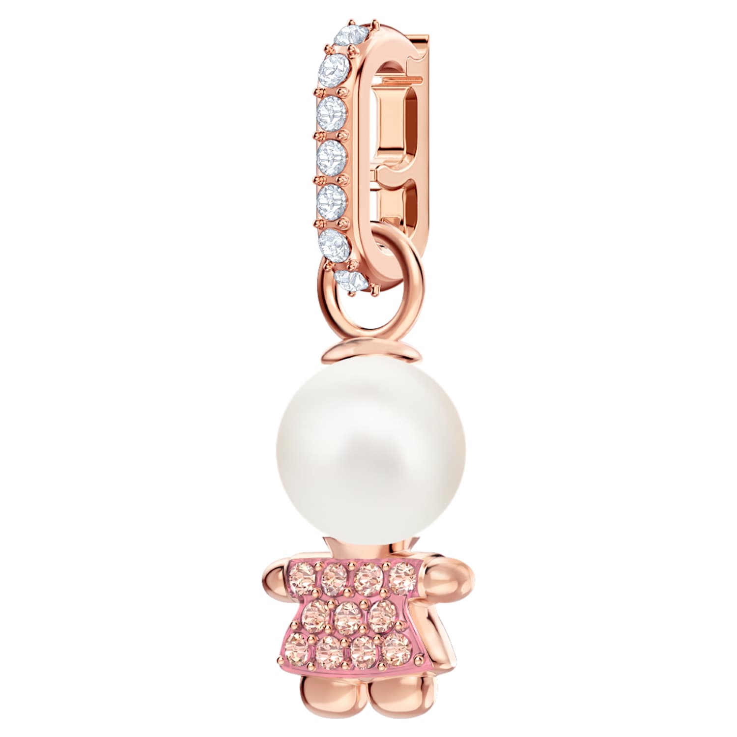 Swarovski Remix Collection Girl Charm, Pink, Rose-gold tone plated