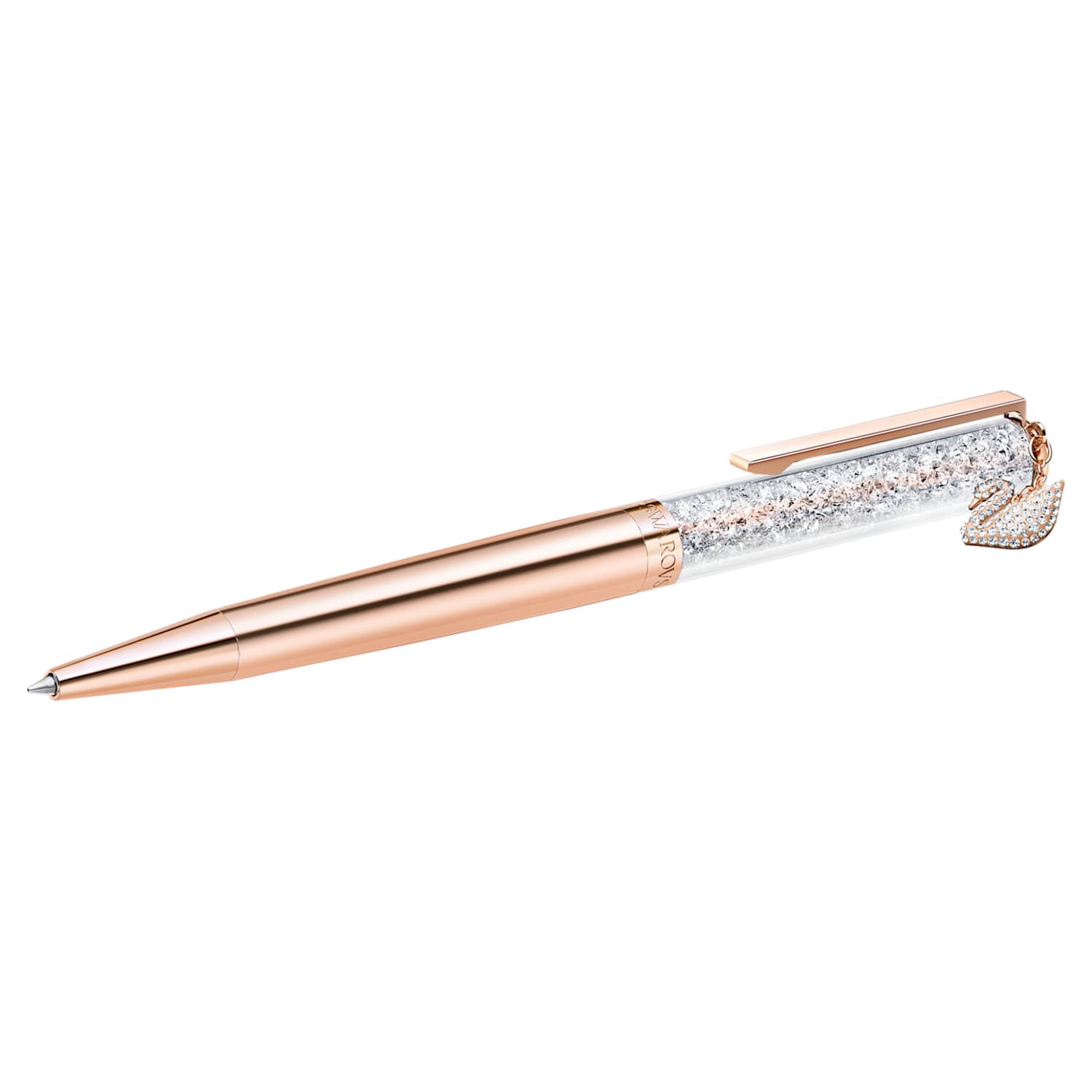 Barbero crema simultáneo Długopis Crystalline, Swan, W odcieniu różowego złota, Powłoka w odcieniu  różowego złota