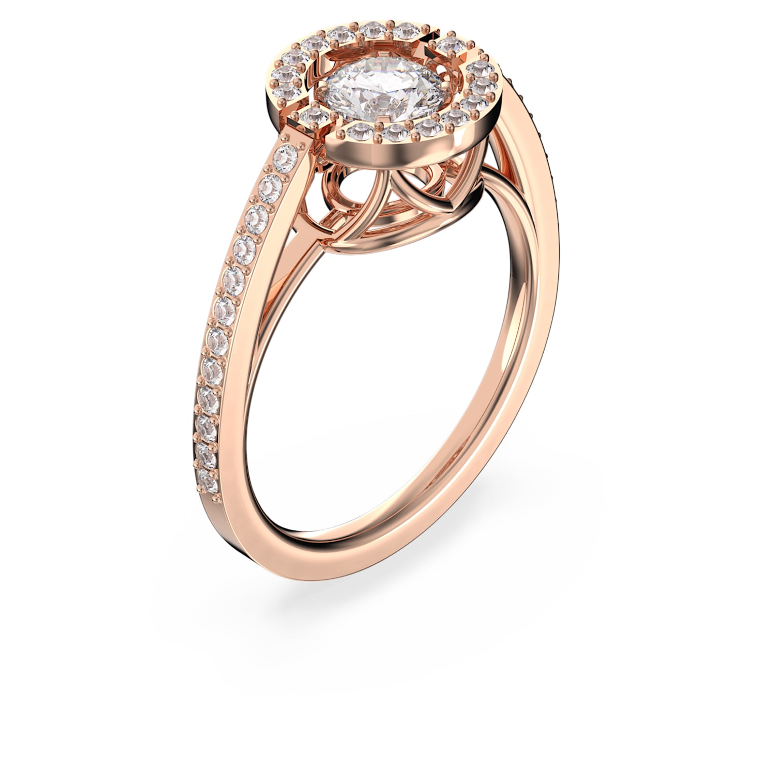 Bague swarovski or rose clearance
