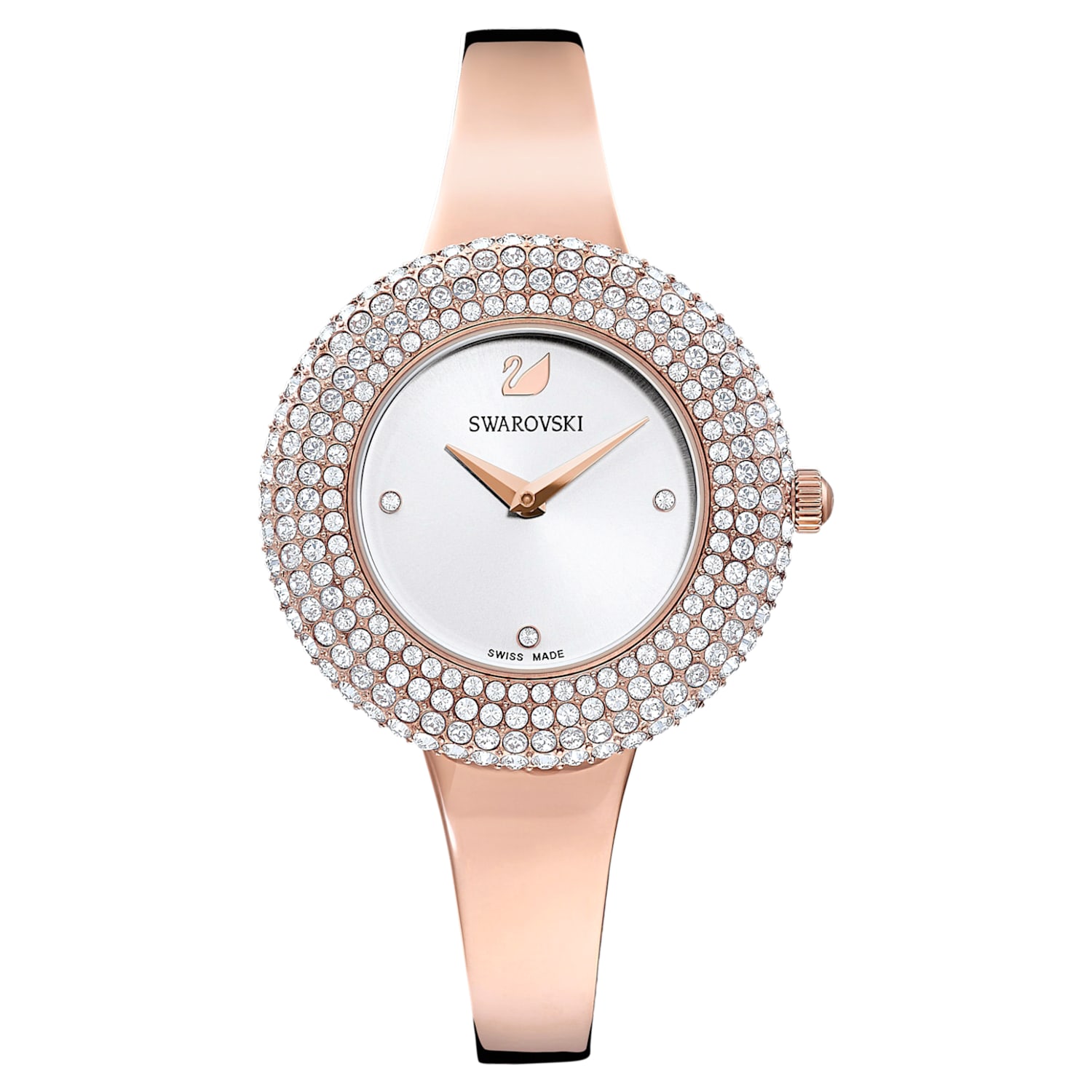 Ophef Verhuizer Controversieel Crystal Rose watch, Swiss Made, Metal bracelet, Rose gold tone, Rose  gold-tone finish