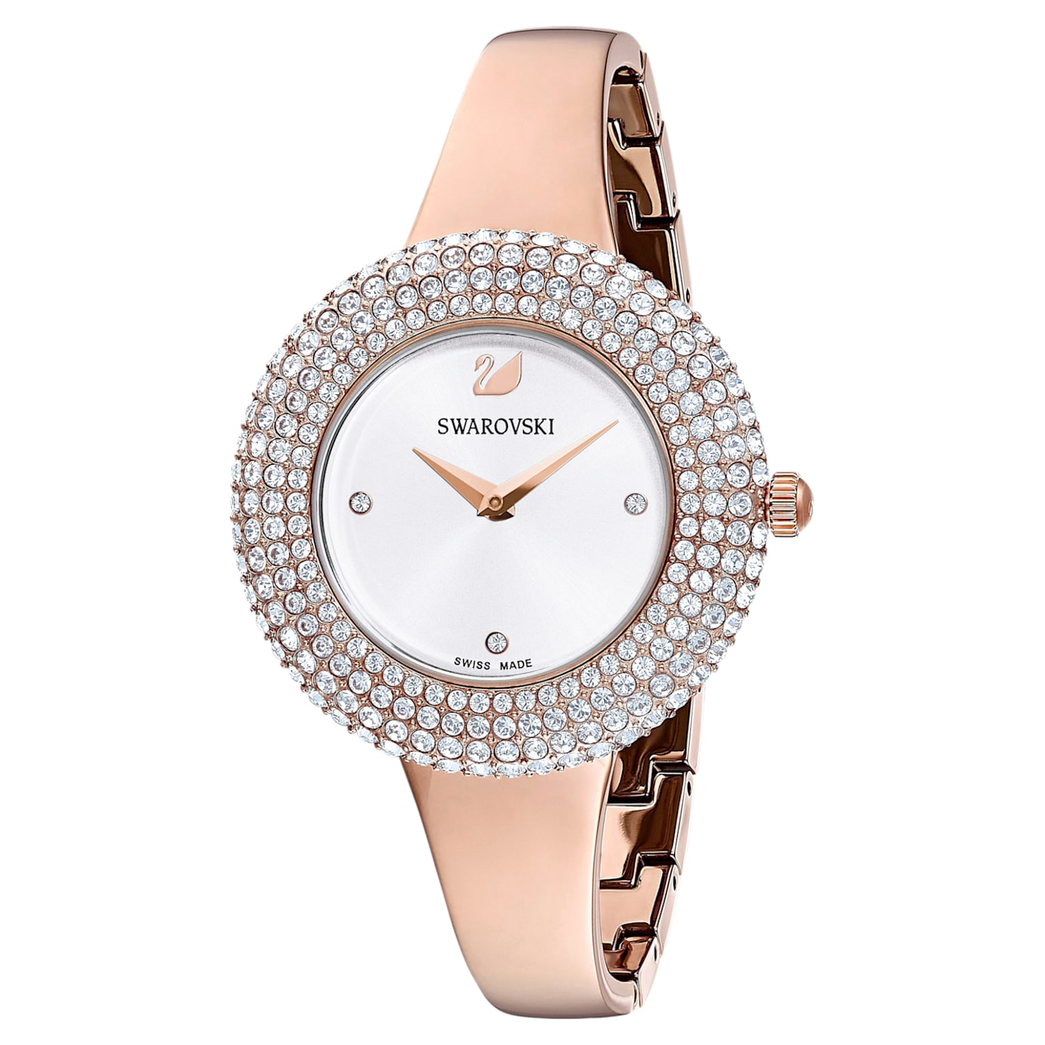 Ophef Verhuizer Controversieel Crystal Rose watch, Swiss Made, Metal bracelet, Rose gold tone, Rose  gold-tone finish