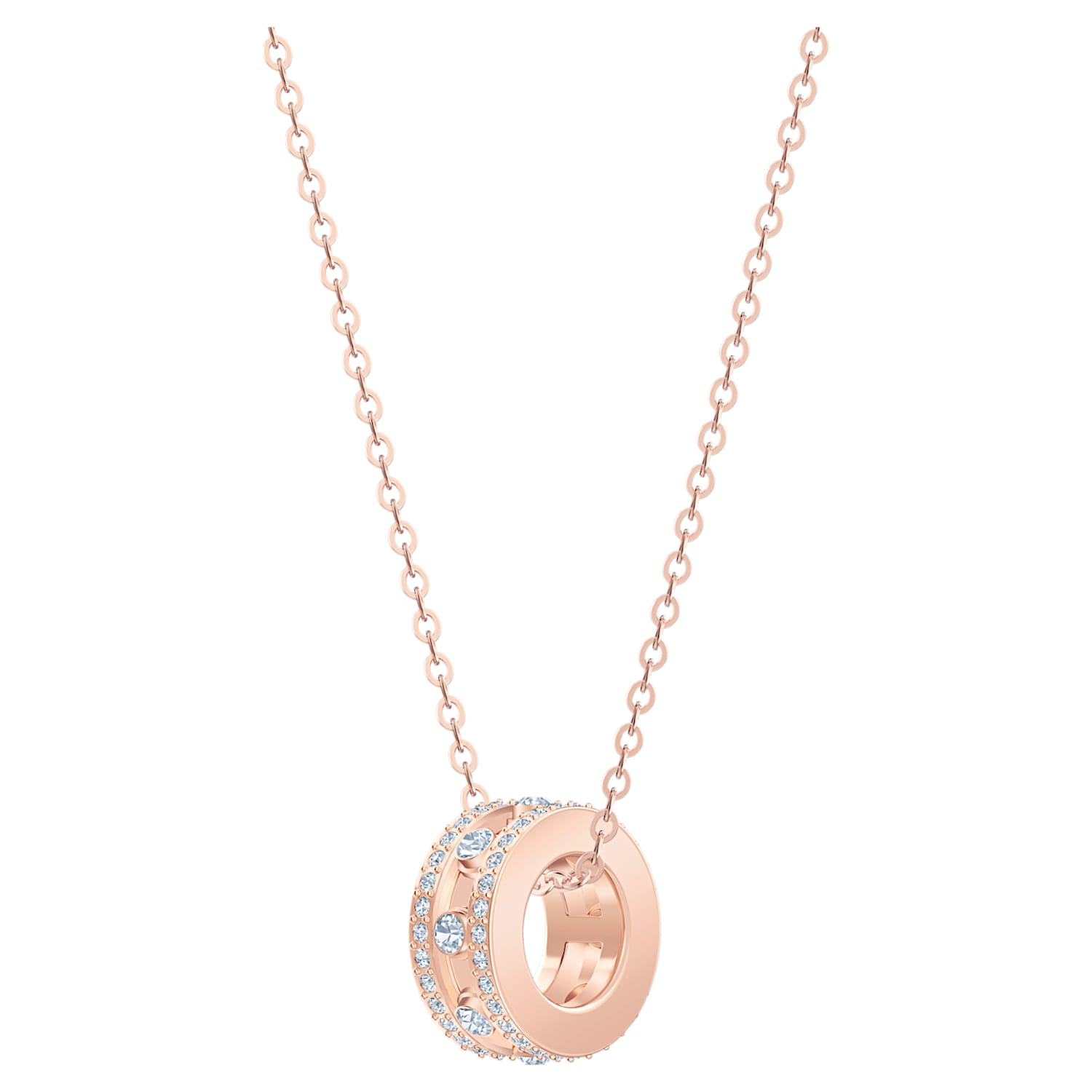 My Hero Pendant, White, Rose-gold tone 