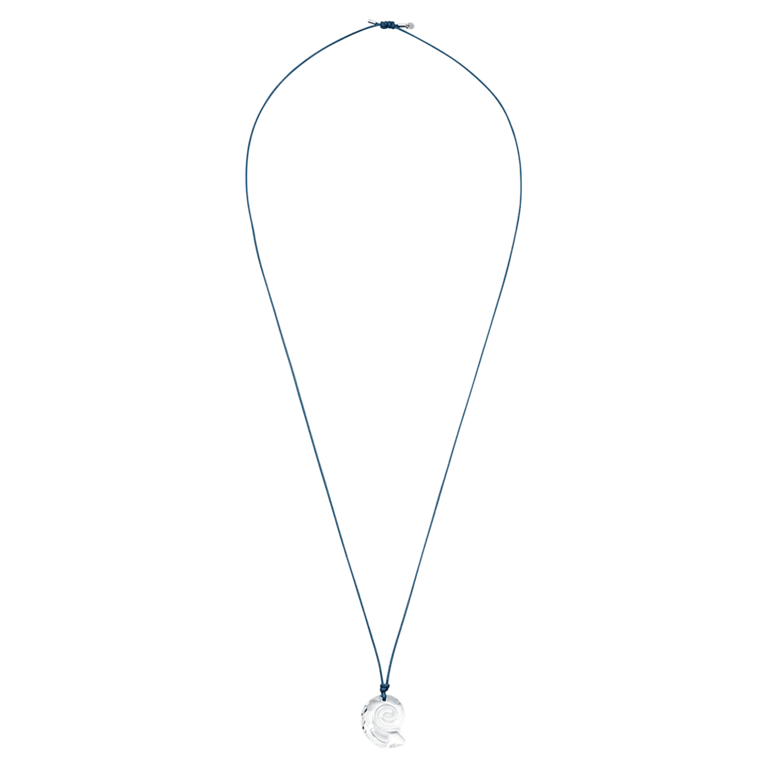 Swarovski Waterschool Necklace, Large, Dark Blue, Rhodium plated