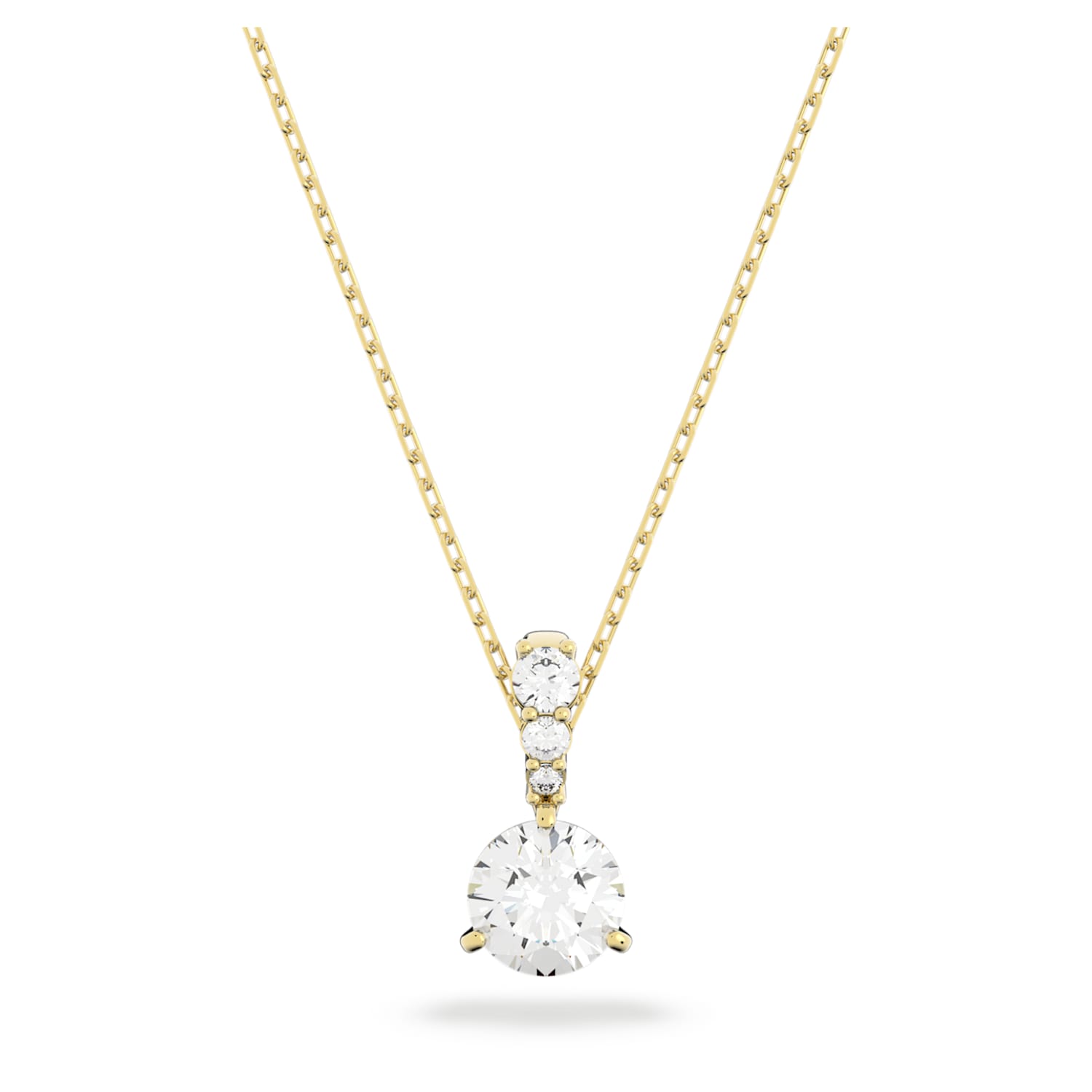 3.50 CT Solitaire Round Cut Simulated Diamond Prong Set White Gold Finish Pendant NecklaceMinimalist NecklaceMothers Day GiftProm Gift