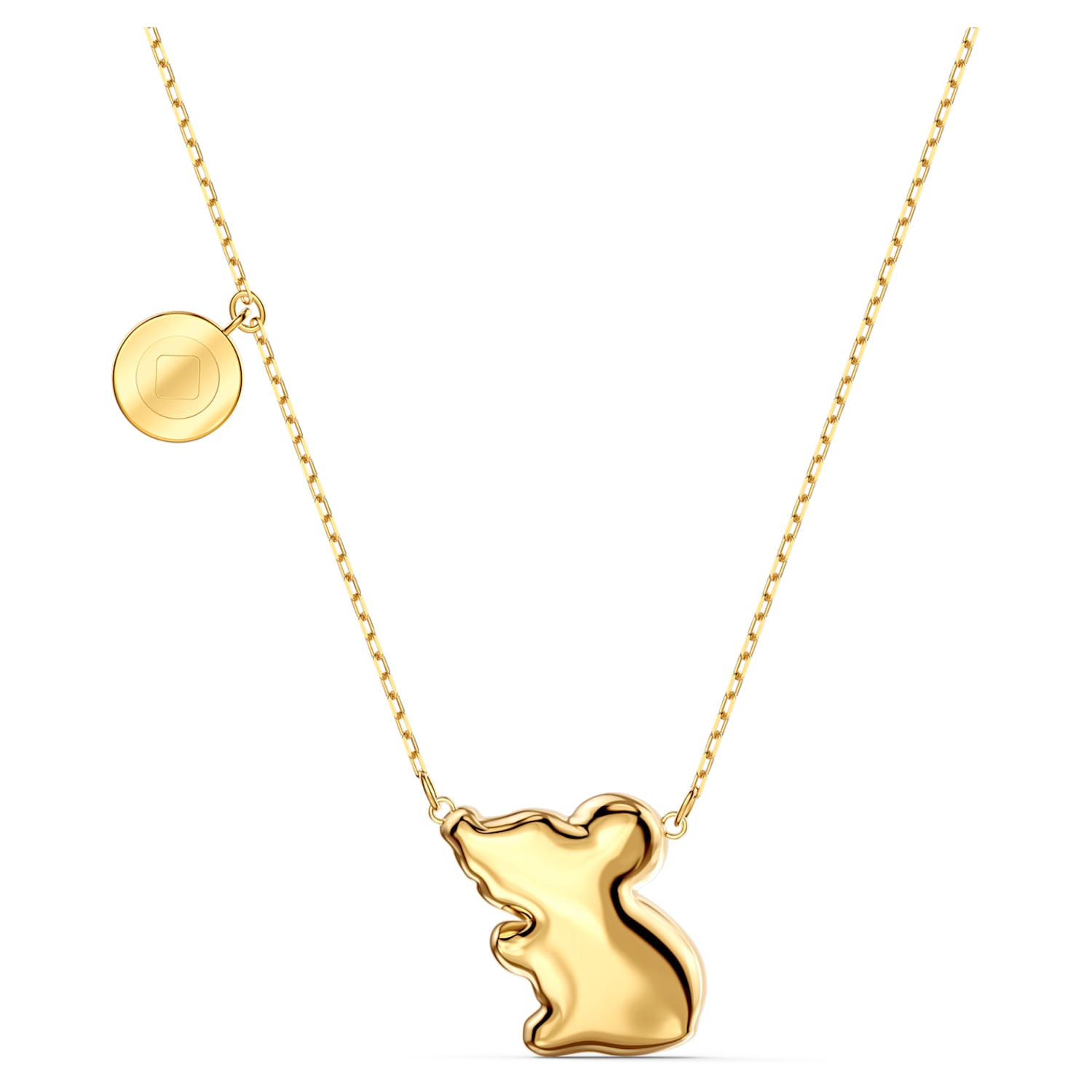 Chinese Zodiac Rat necklace, Blue, Gold 