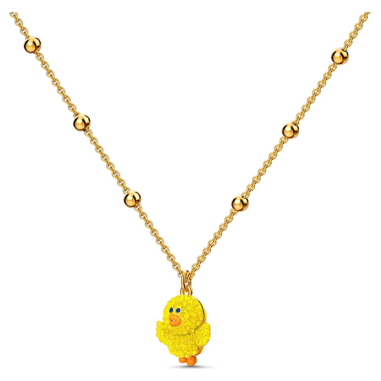 Line Friends Tennis Layered Necklace Light Multi Colored Gold Tone Plated