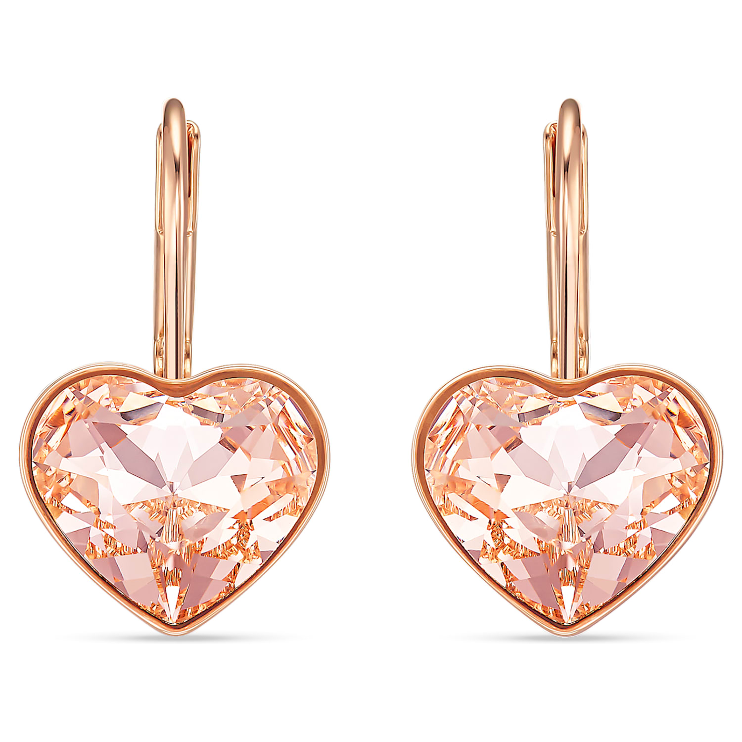 Rose Gold  Swarovski Crystal Heart Earrings E4910C  Elements  Jewellery   The Cornstore