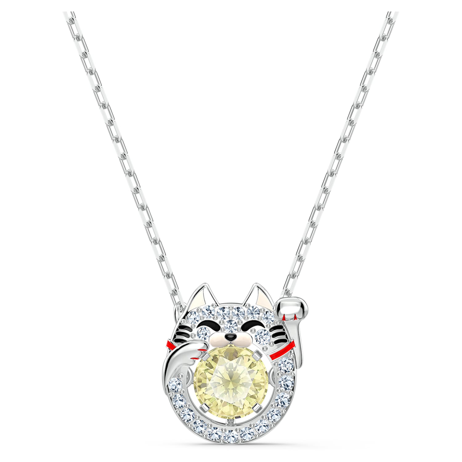 Swarovski Sparkling Dance Cat Necklace 