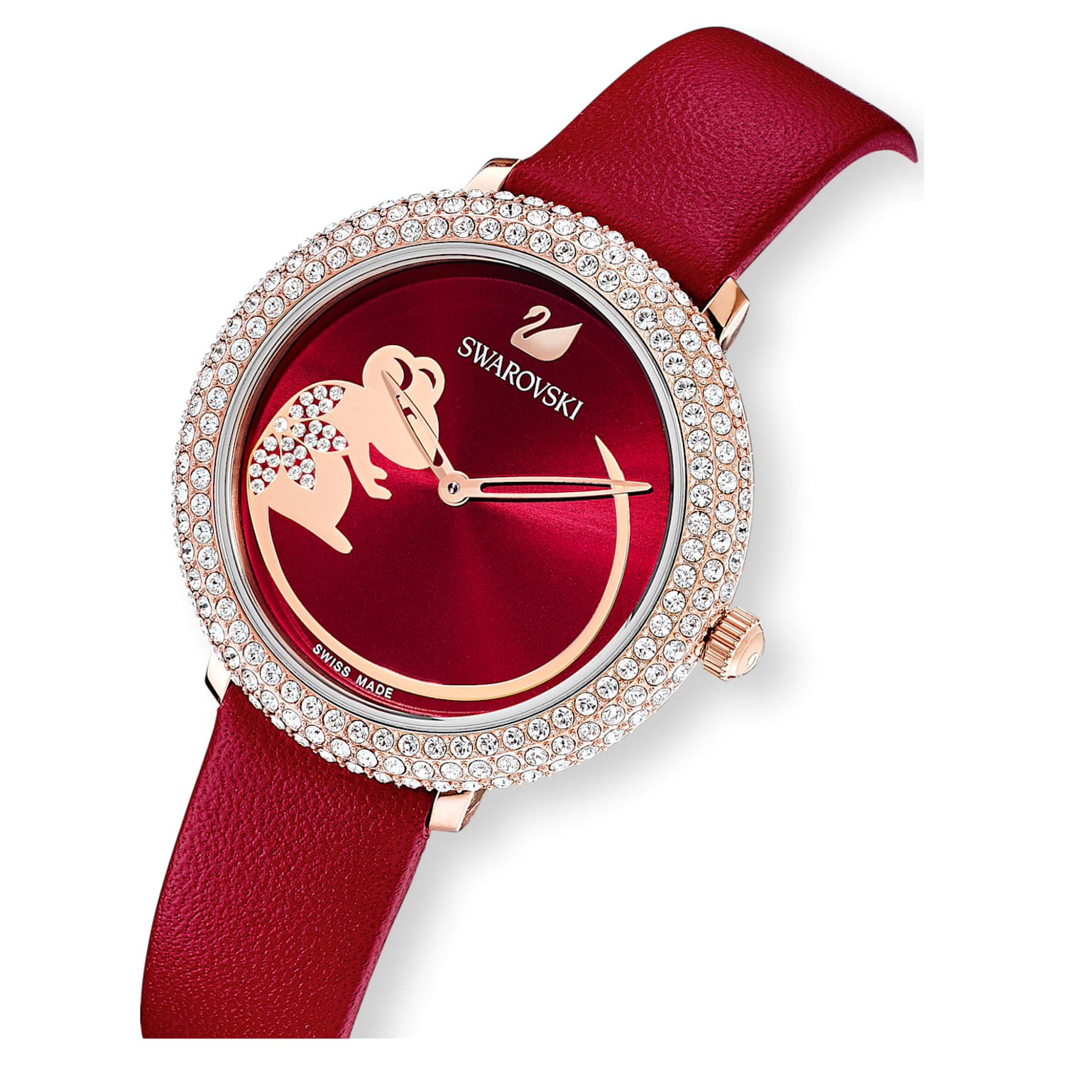 Swarovski red new arrivals crystal watch